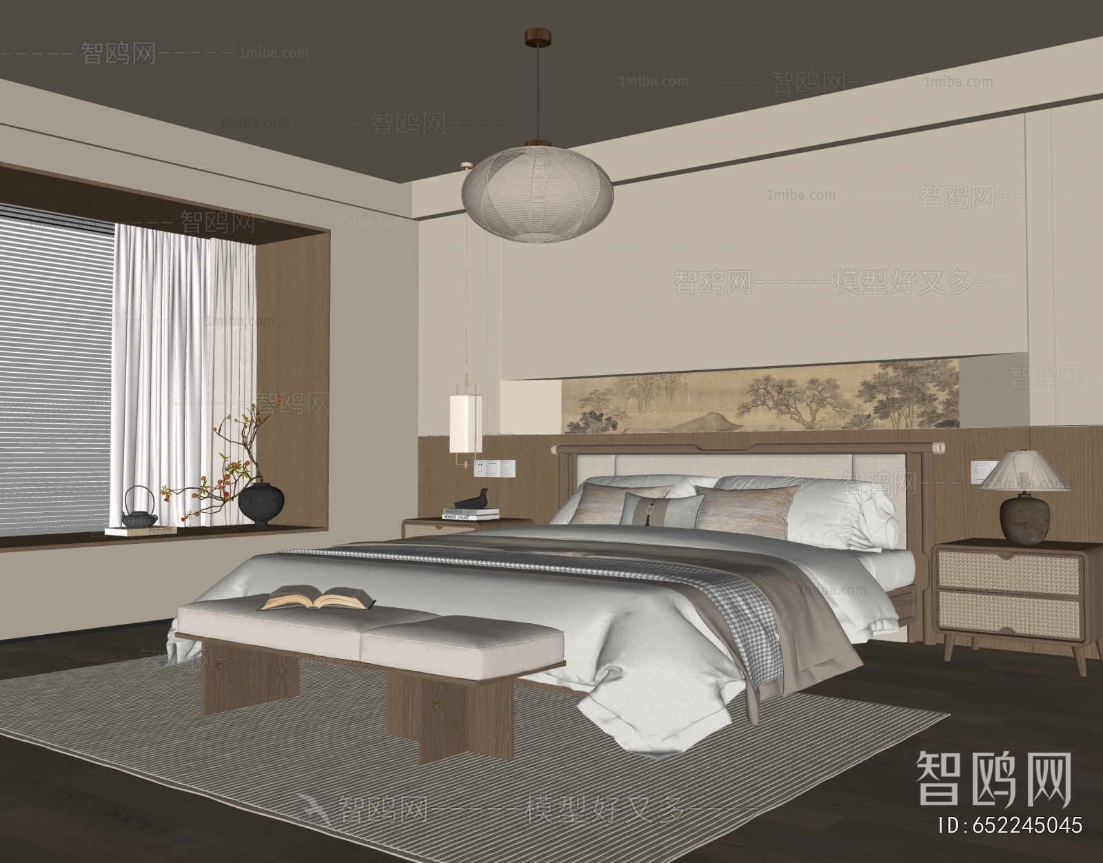 New Chinese Style Bedroom