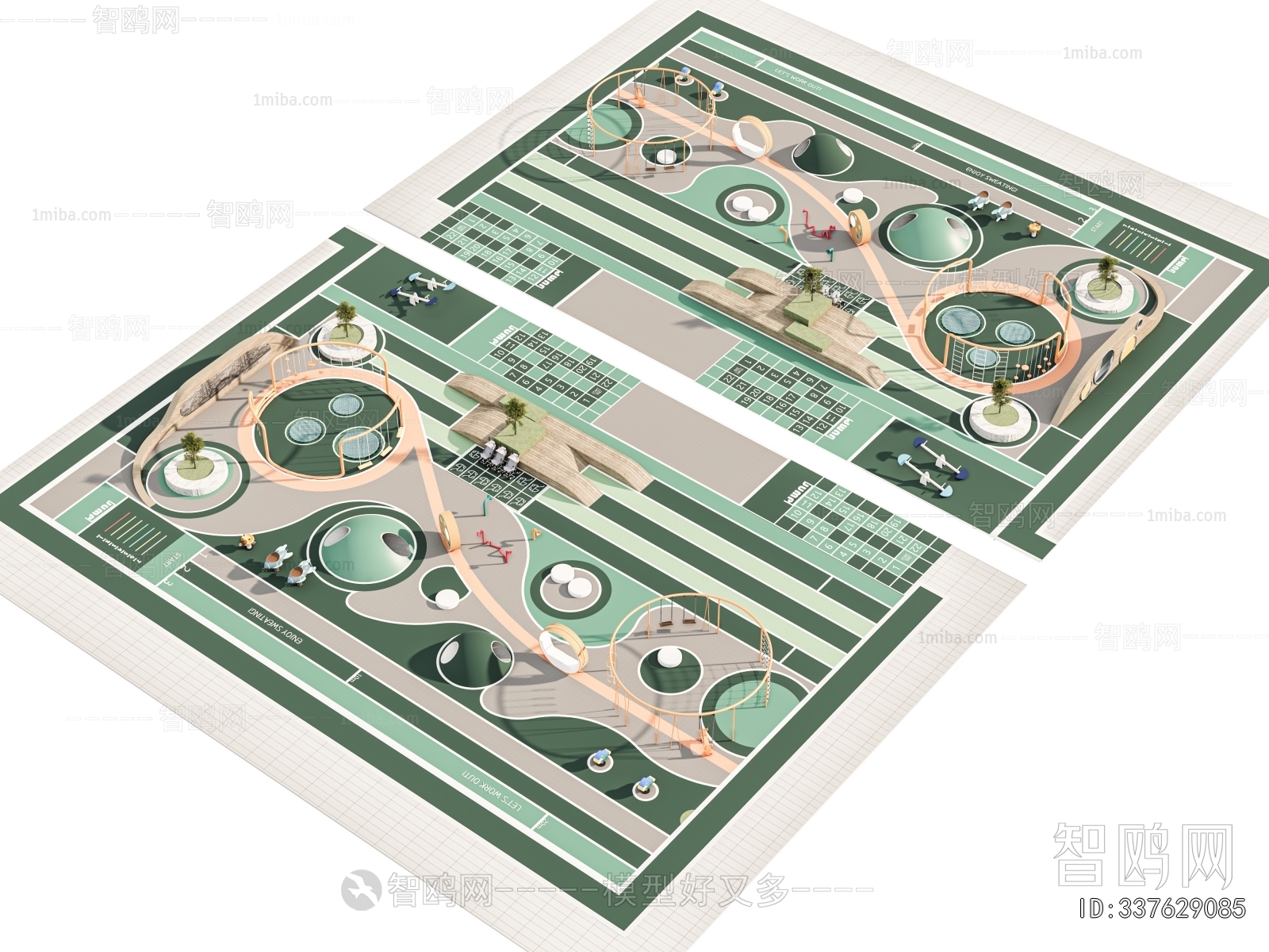 Modern Park Landscape