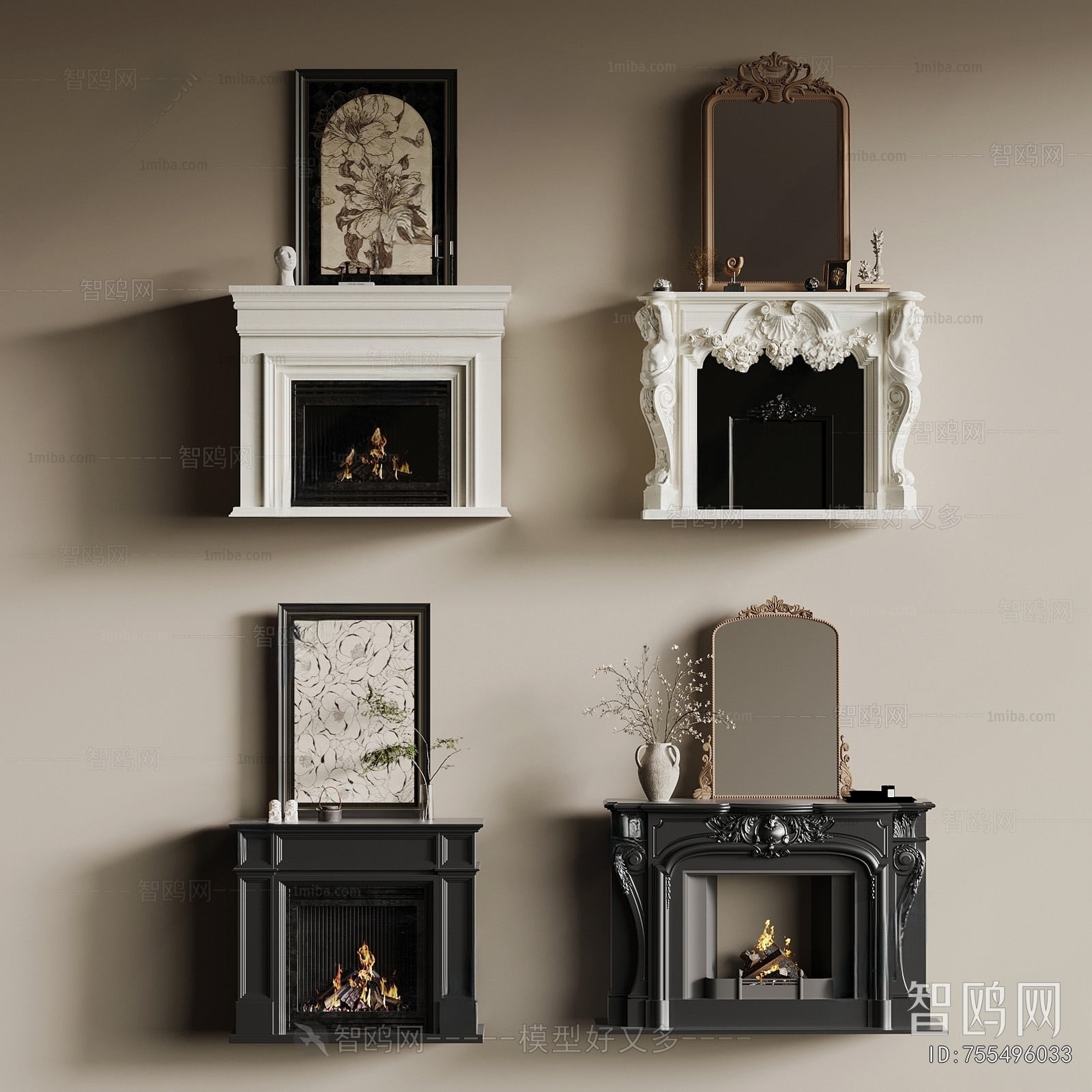 French Style Fireplace