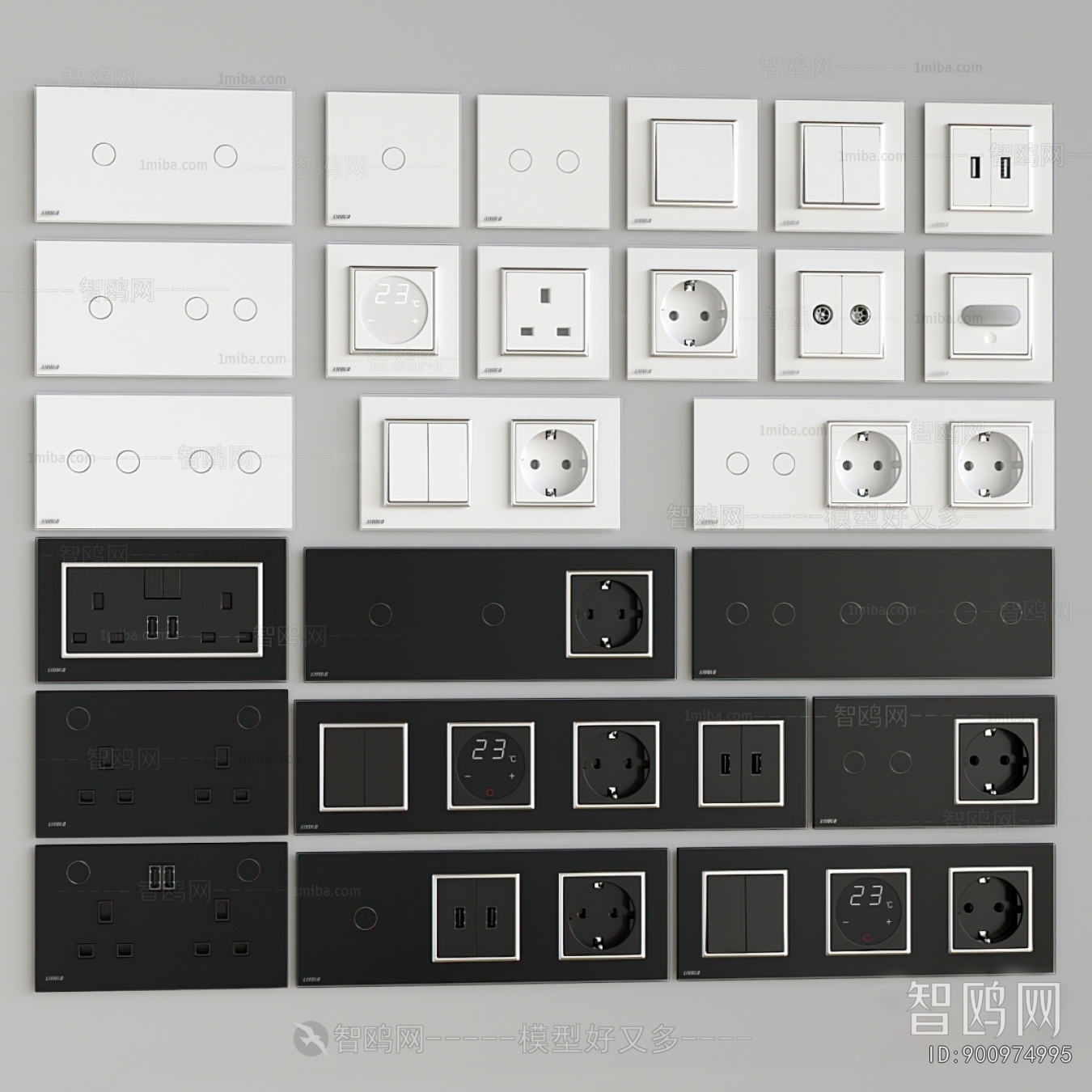 Modern Switch Socket Panel