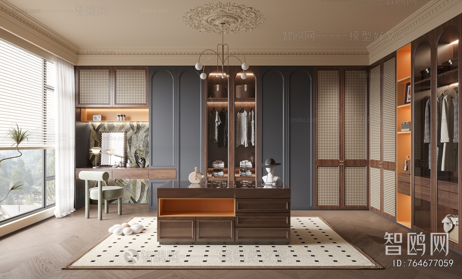 French Style Clothes Storage Area