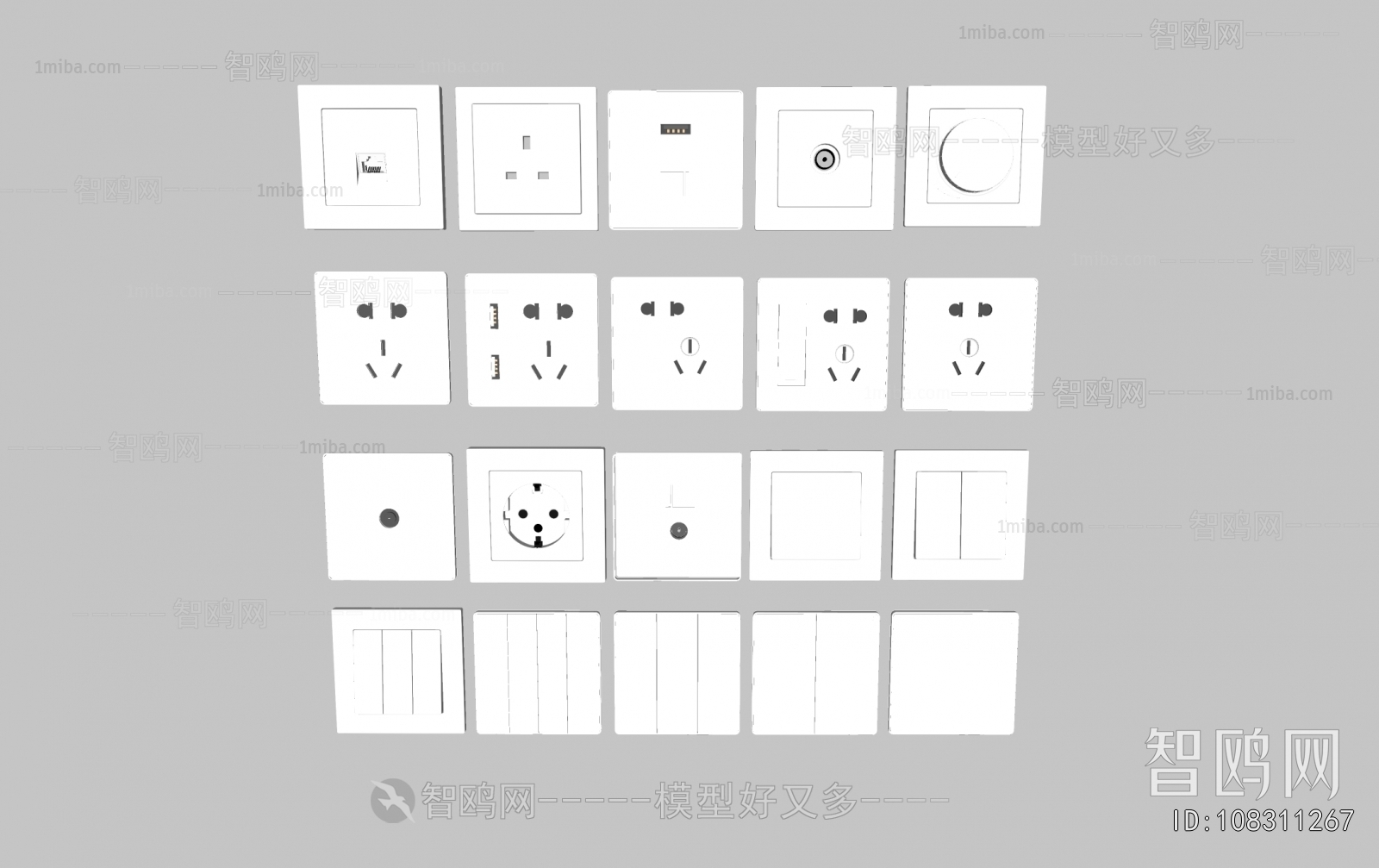 Modern Switch Socket Panel