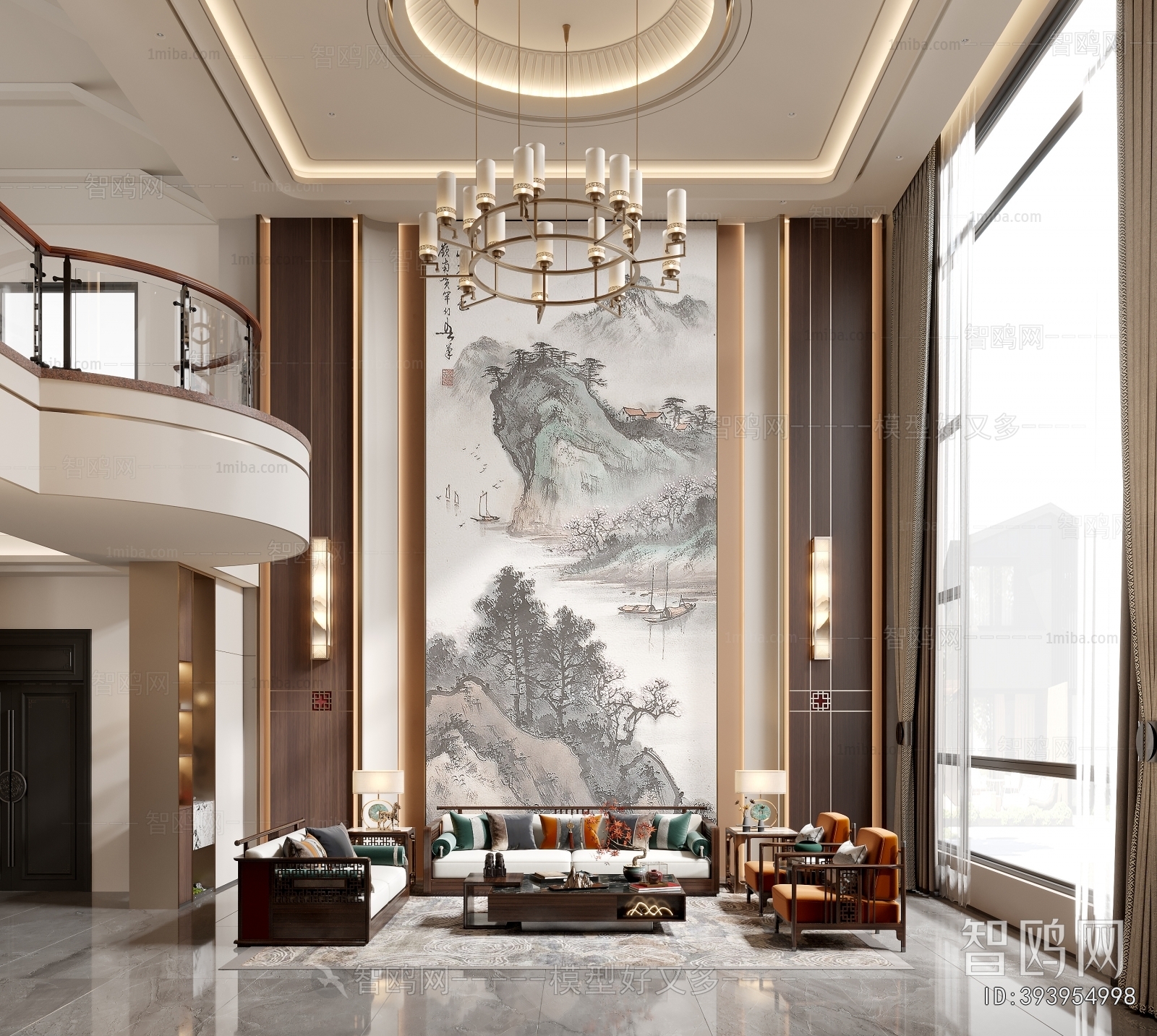 New Chinese Style A Living Room