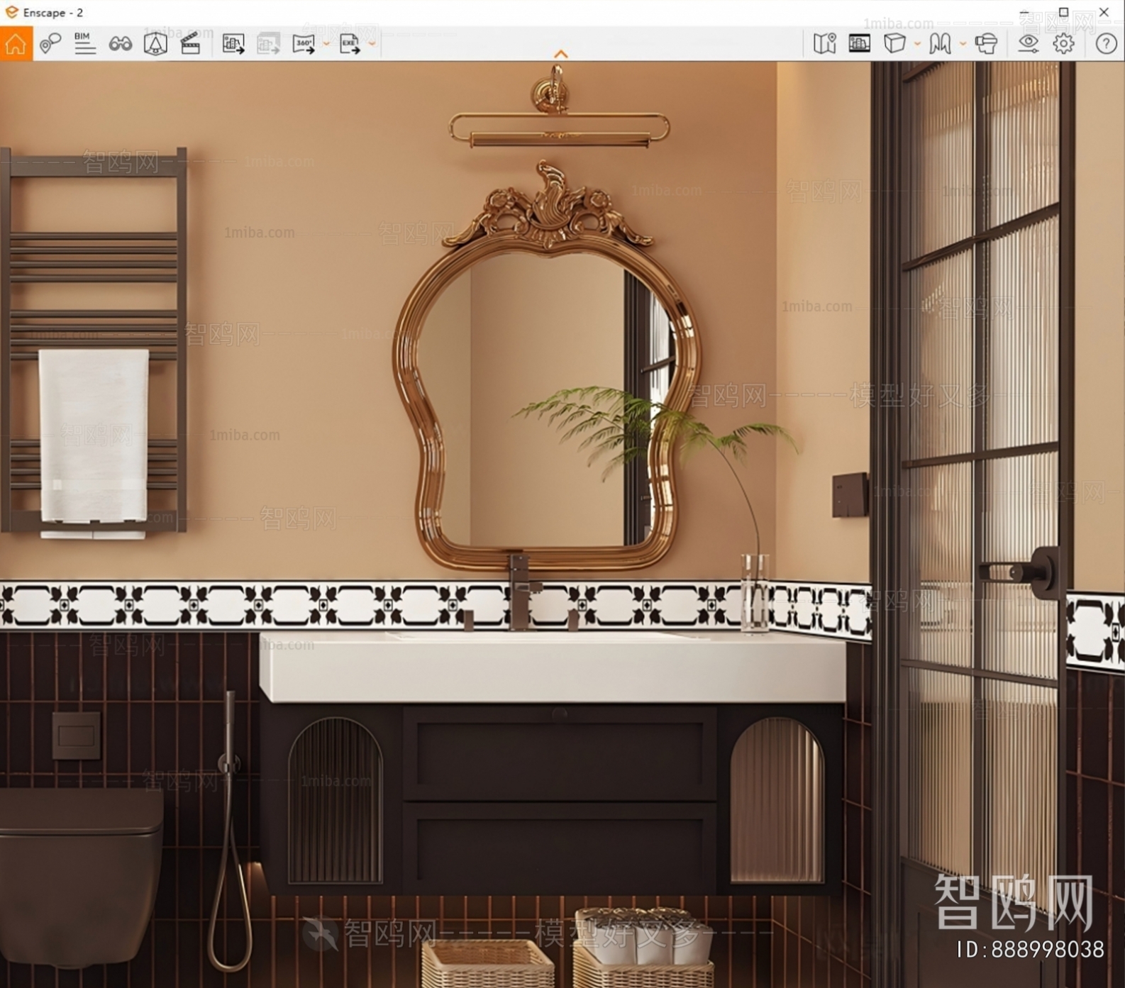 French Style Bathroom Cabinet