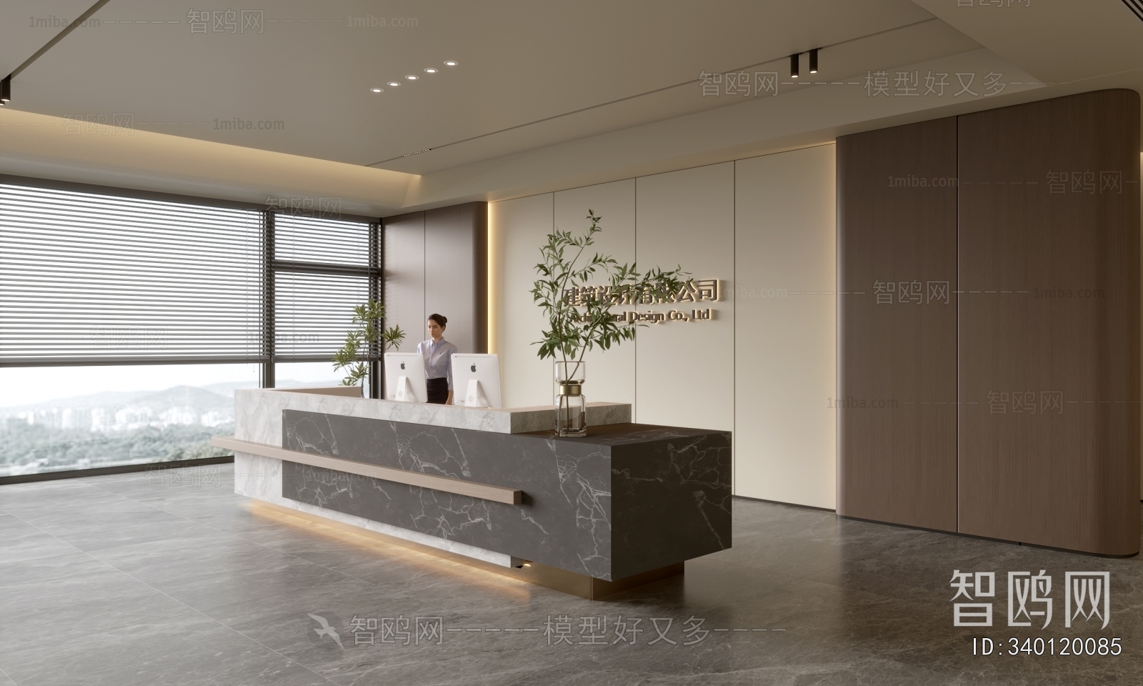Modern Office Reception Desk