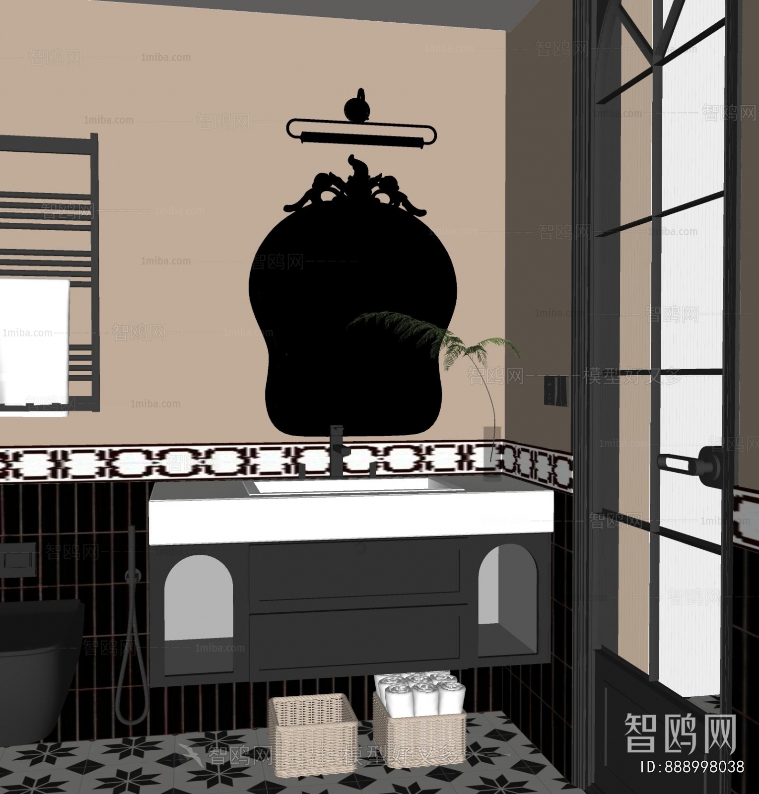 French Style Bathroom Cabinet