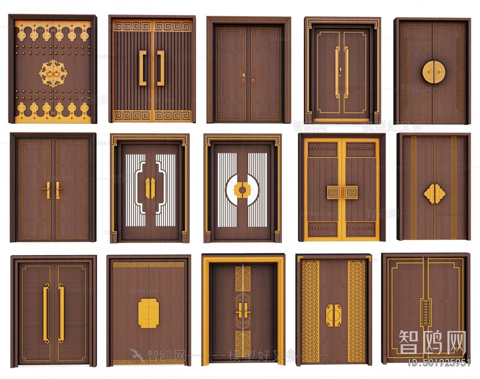 New Chinese Style Double Door