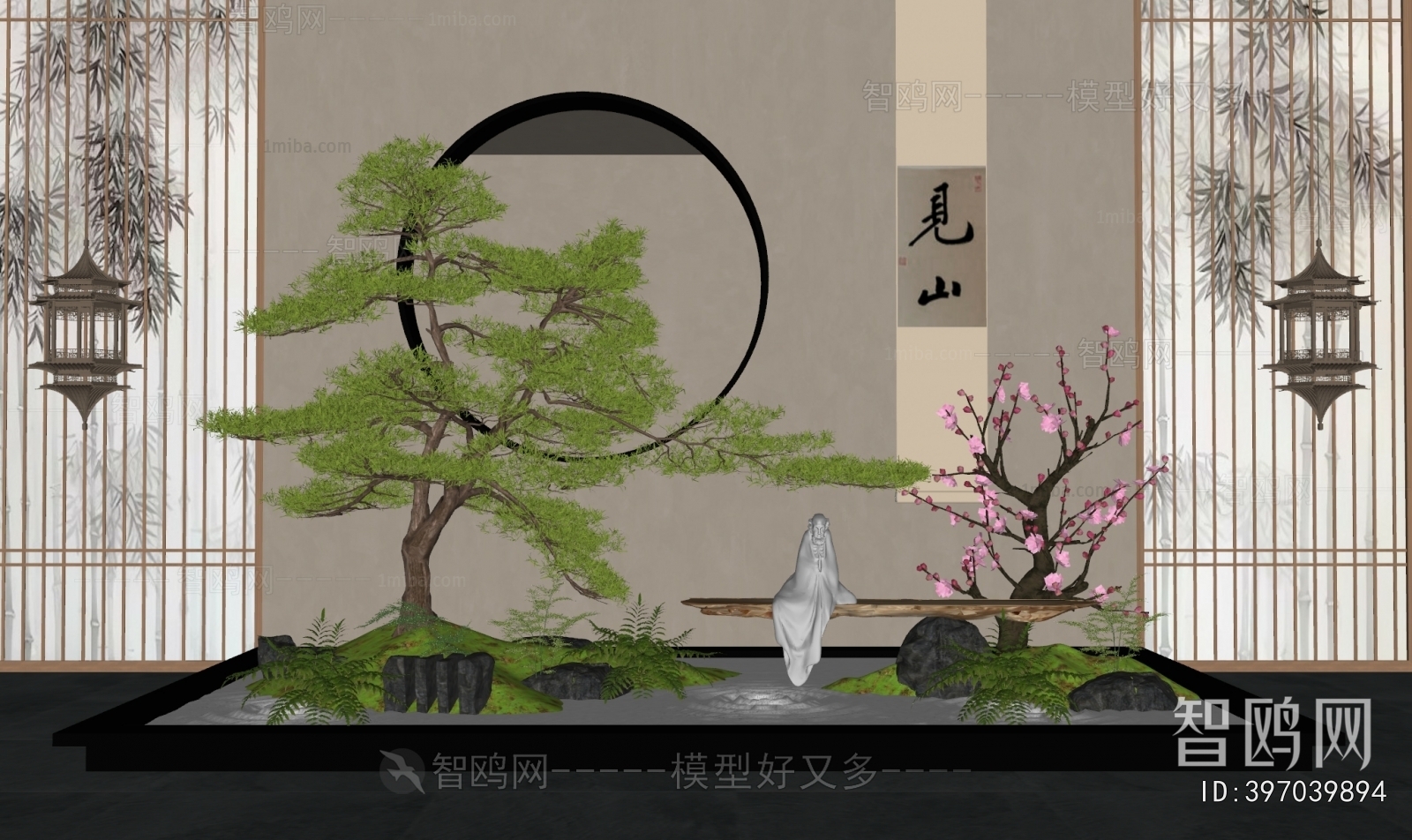 新中式室内景观植物造景