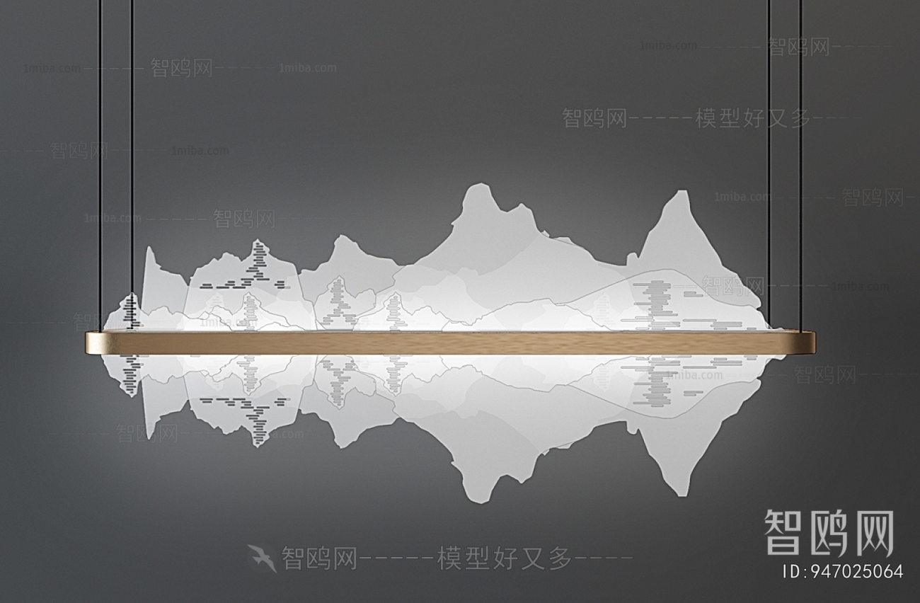 New Chinese Style Long Chandelier