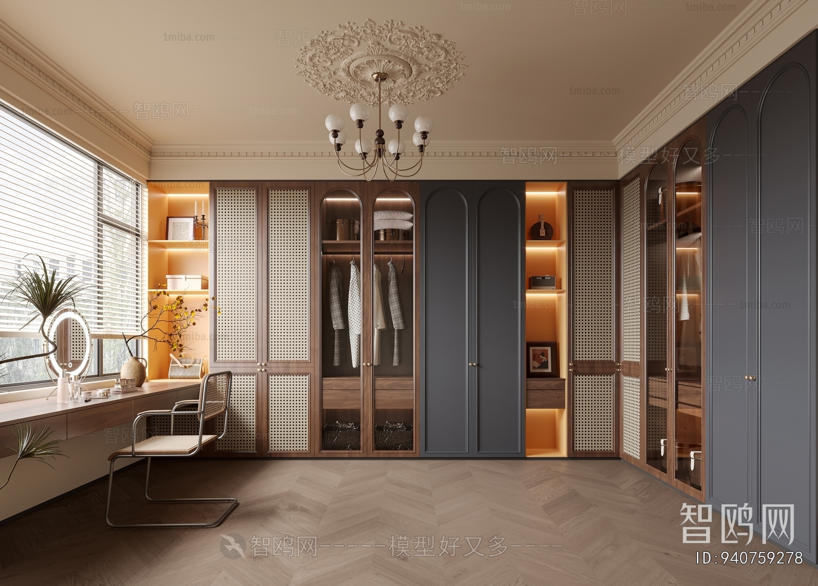 French Style Clothes Storage Area
