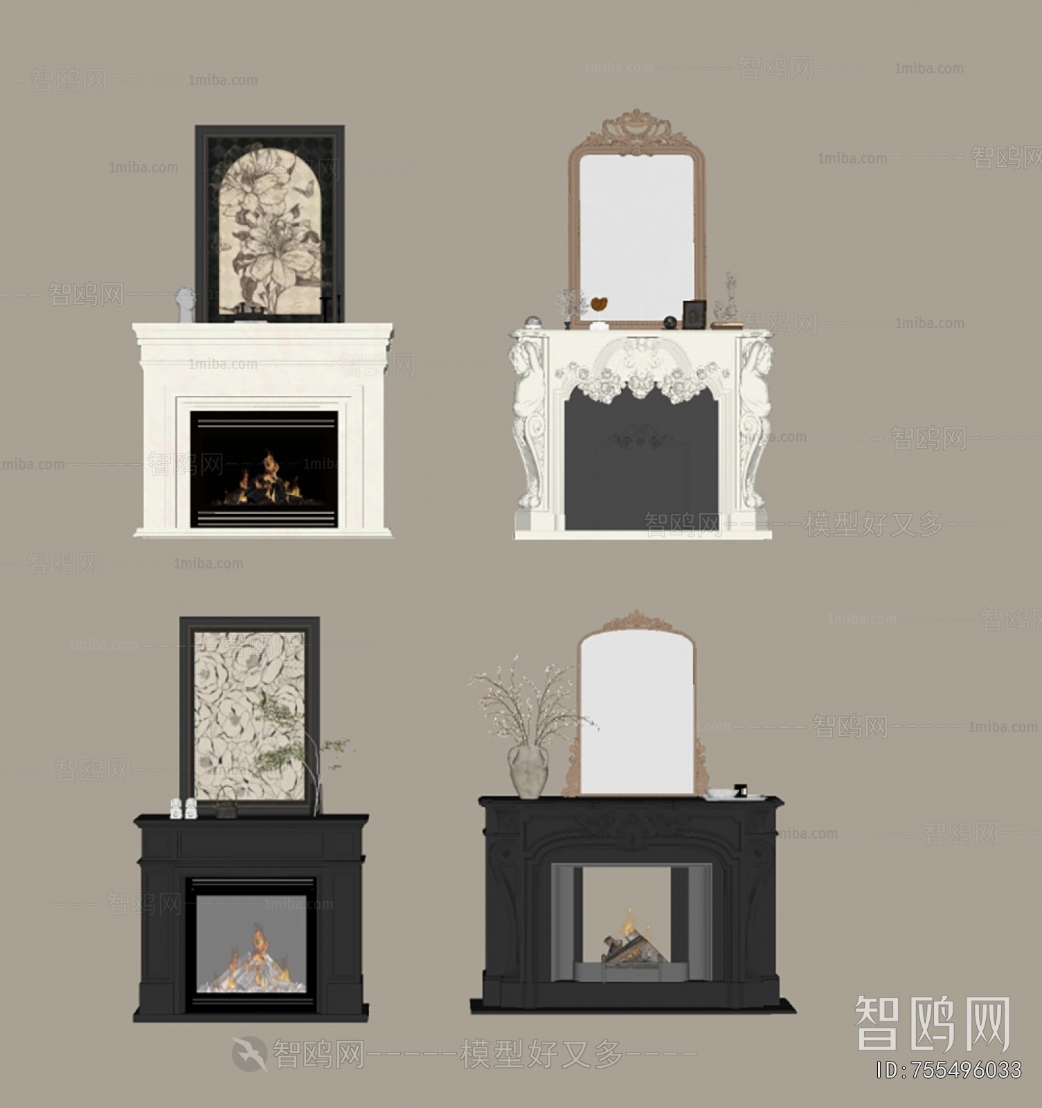 French Style Fireplace