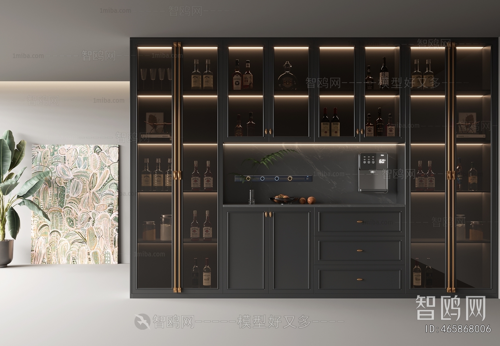 French Style Wine Cabinet