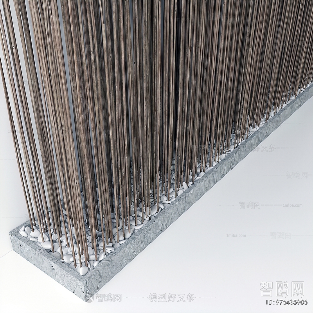 Wabi-sabi Style Wooden Screen Partition