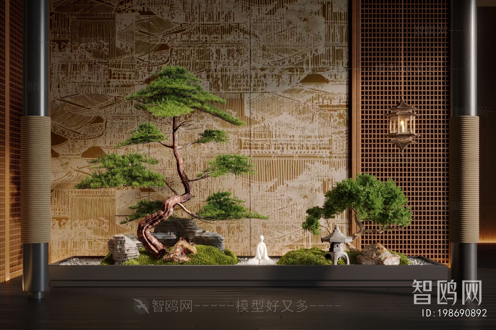 New Chinese Style Plant Landscaping