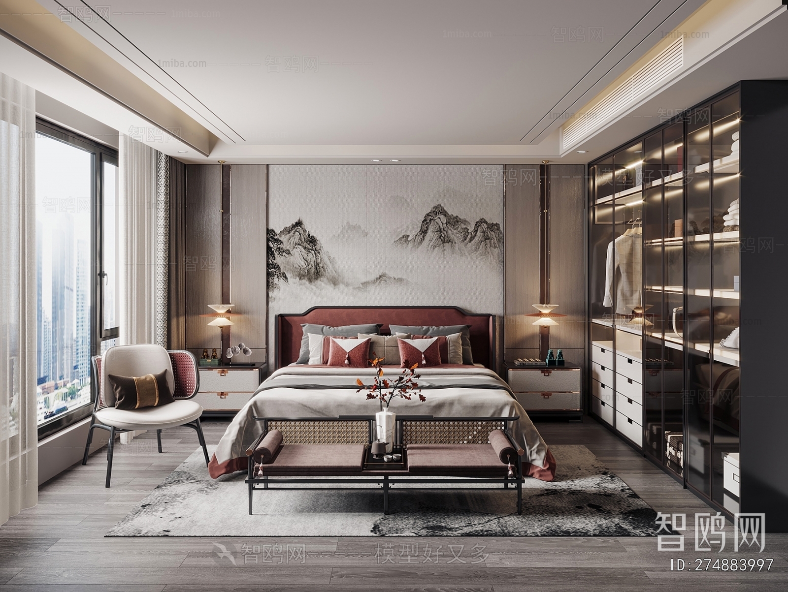 New Chinese Style Bedroom