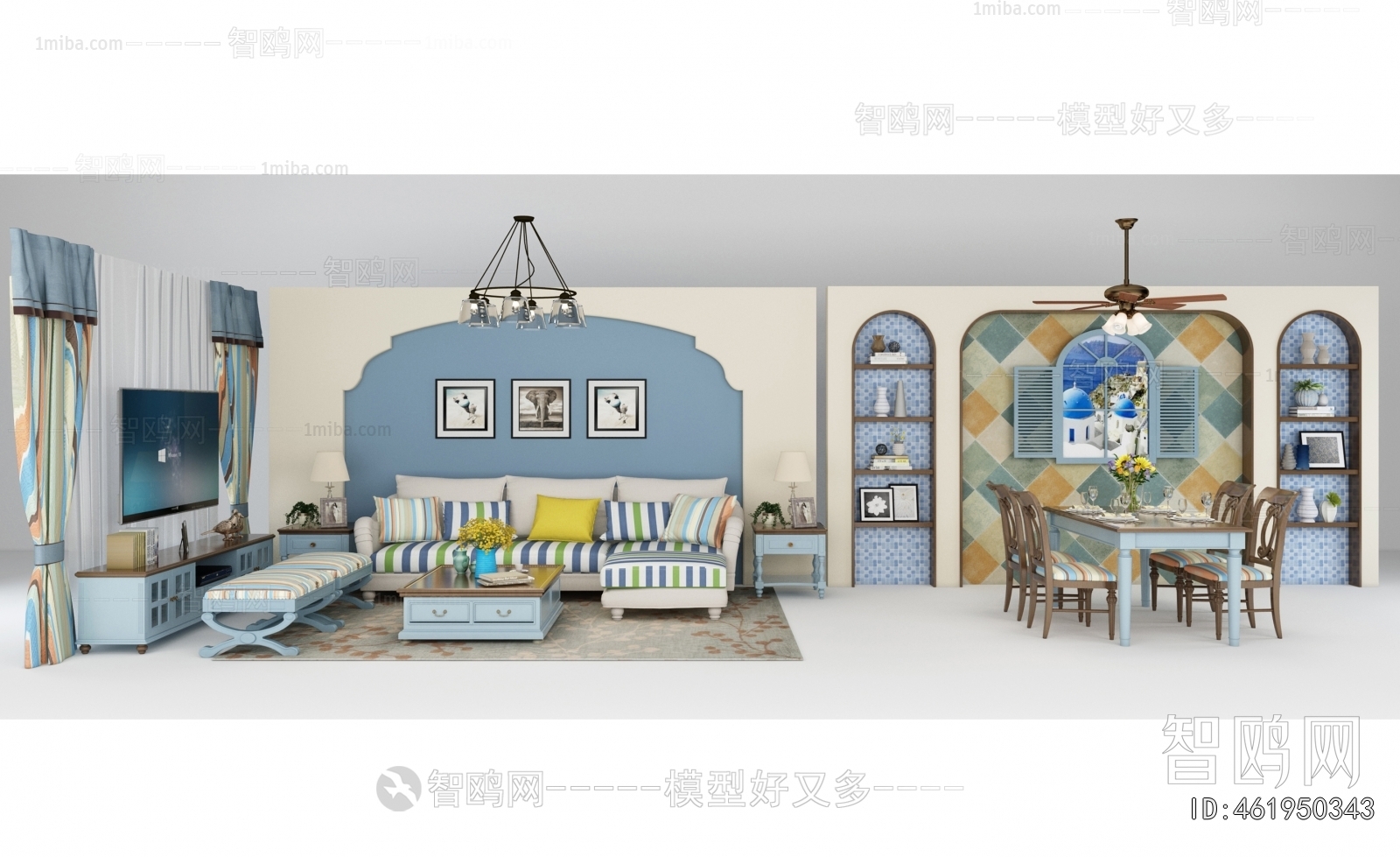 Mediterranean Style A Living Room