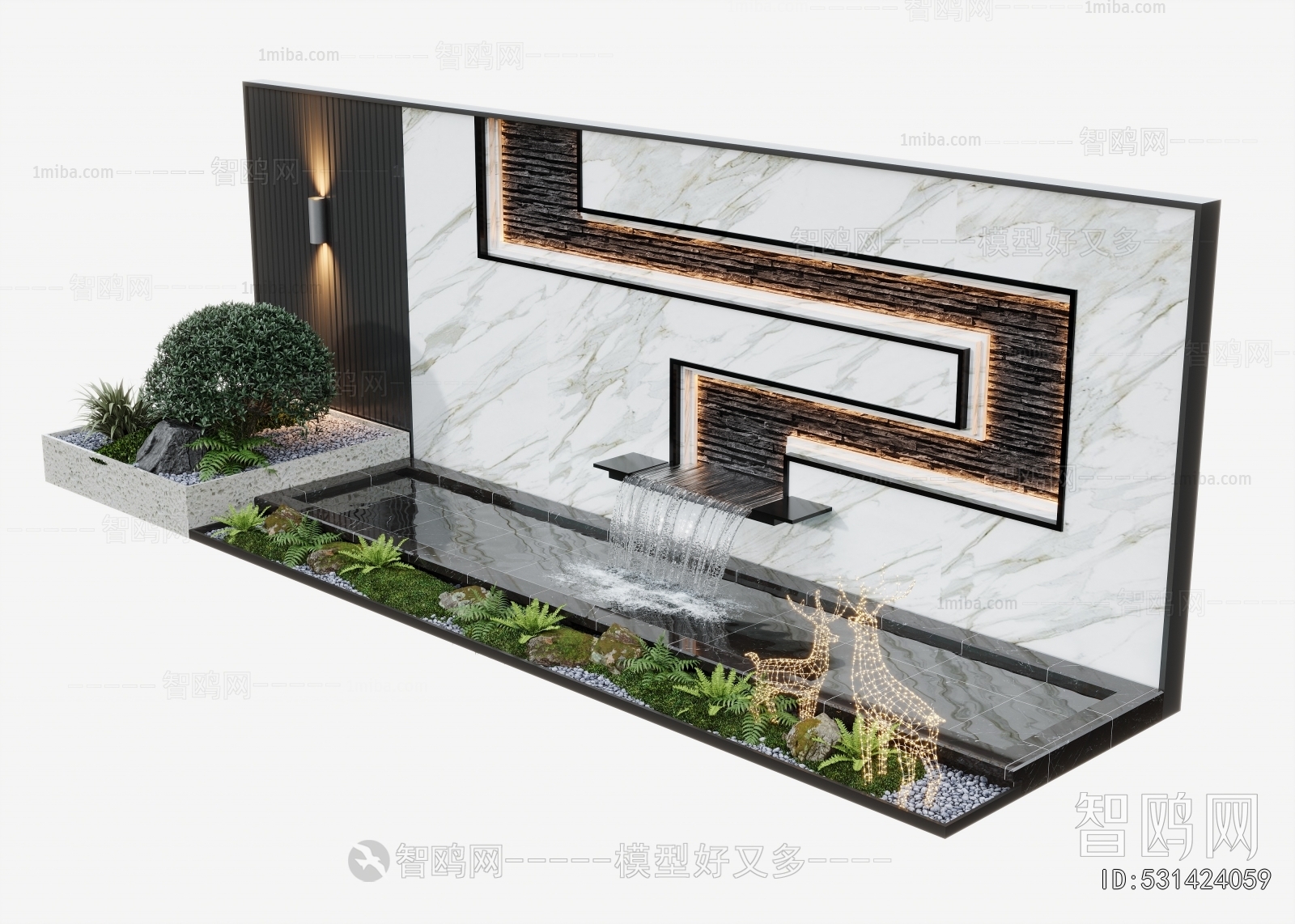 Modern Rockery Waterscape