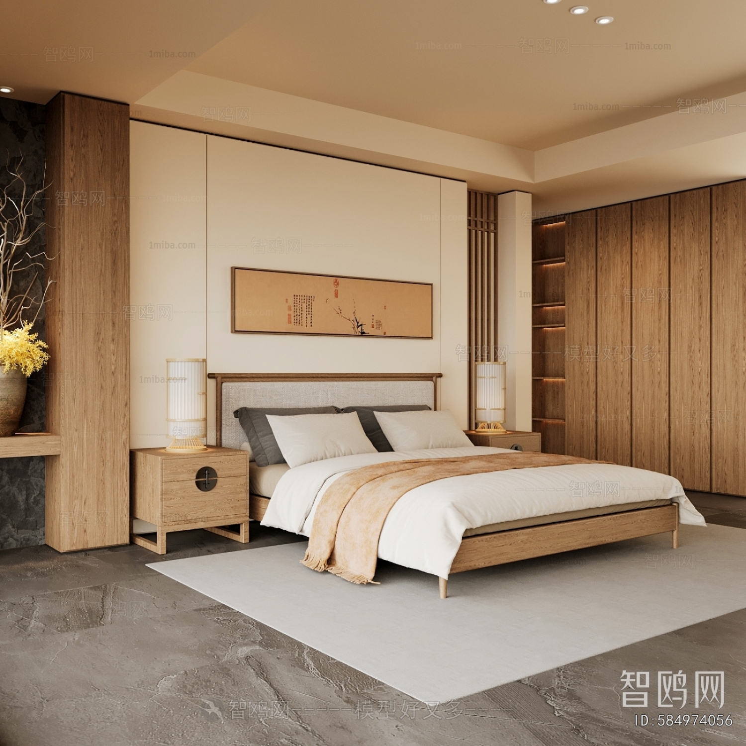 New Chinese Style Bedroom