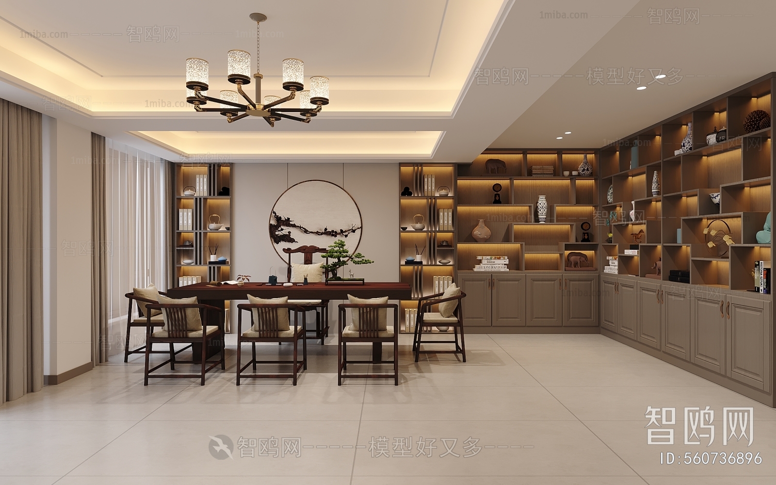 New Chinese Style Study Space