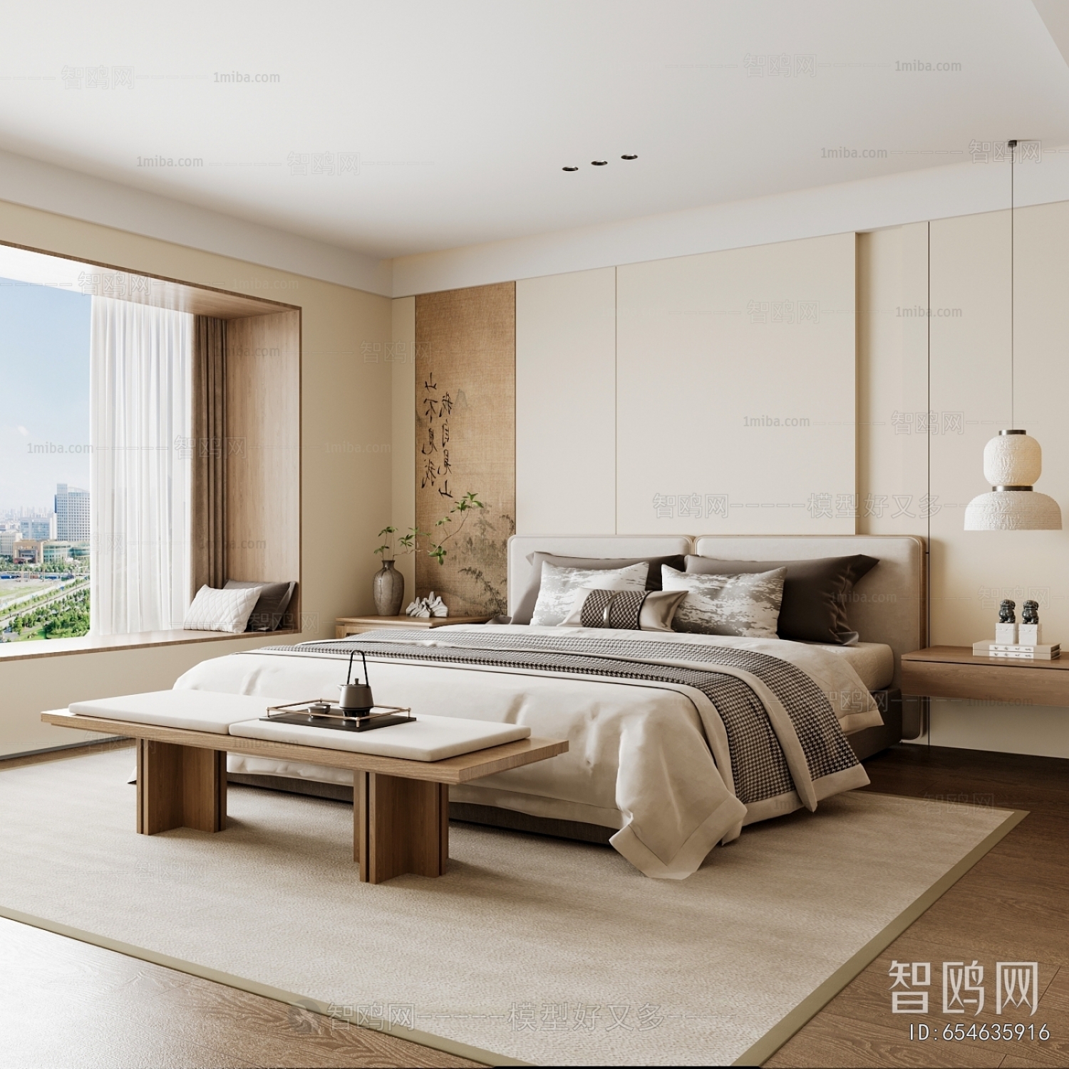 New Chinese Style Bedroom