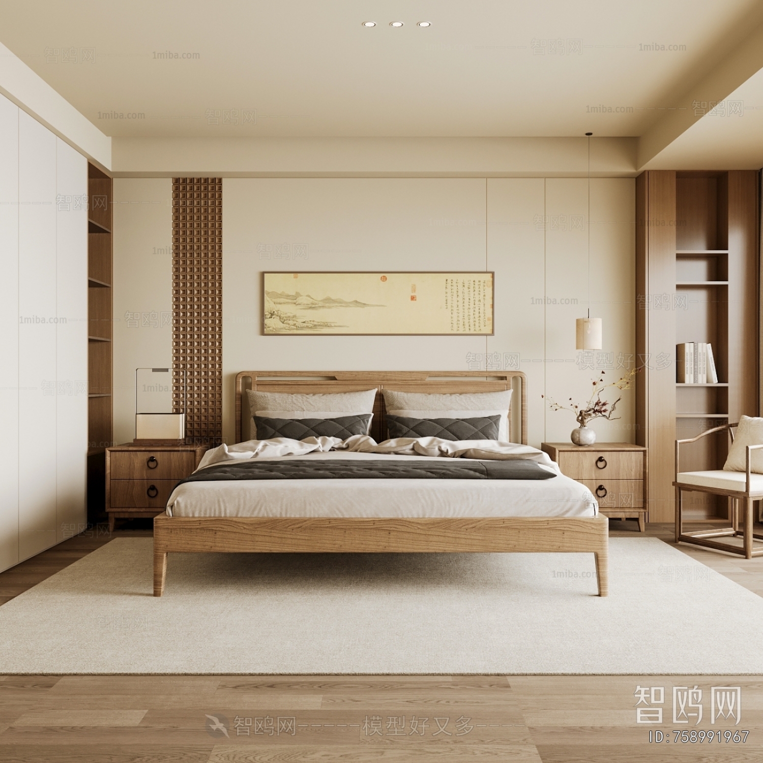 New Chinese Style Bedroom