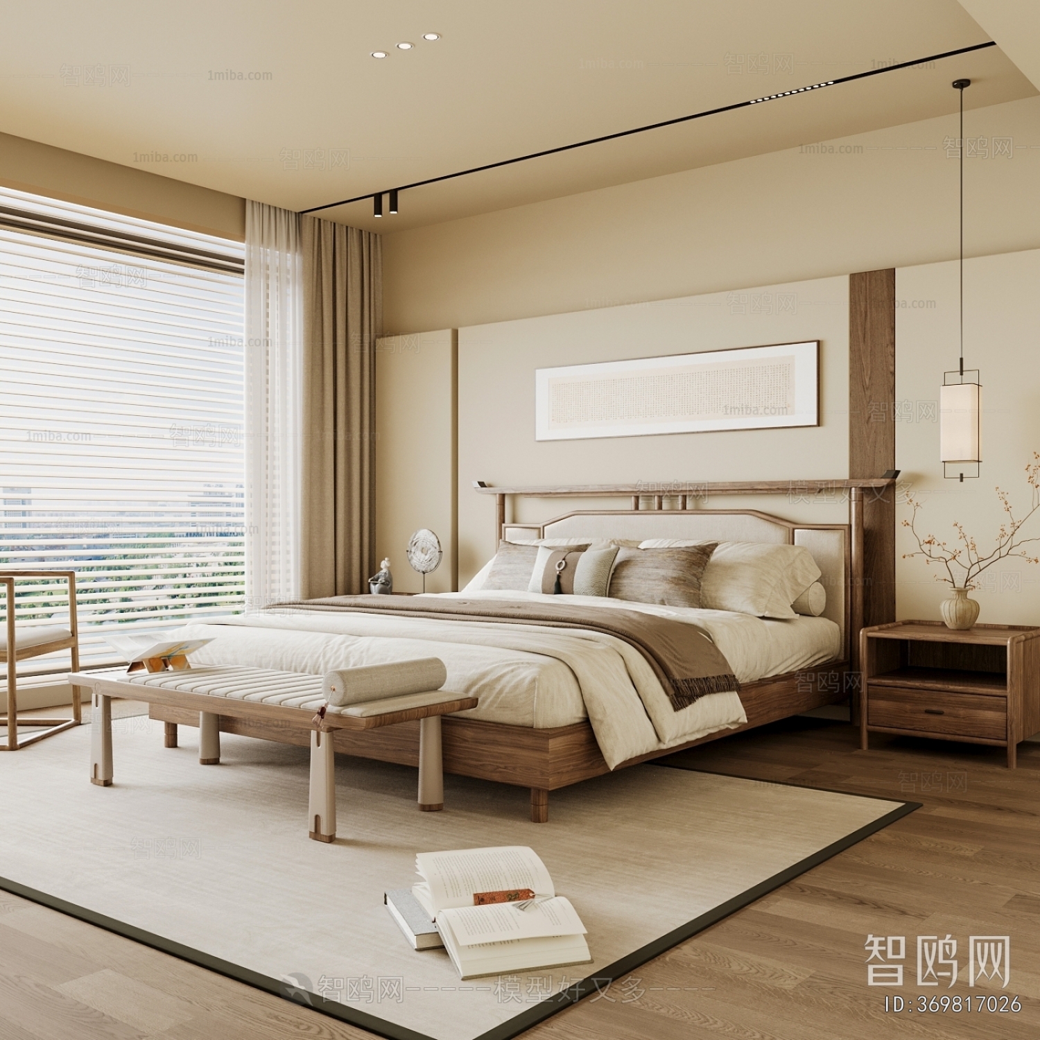 New Chinese Style Bedroom