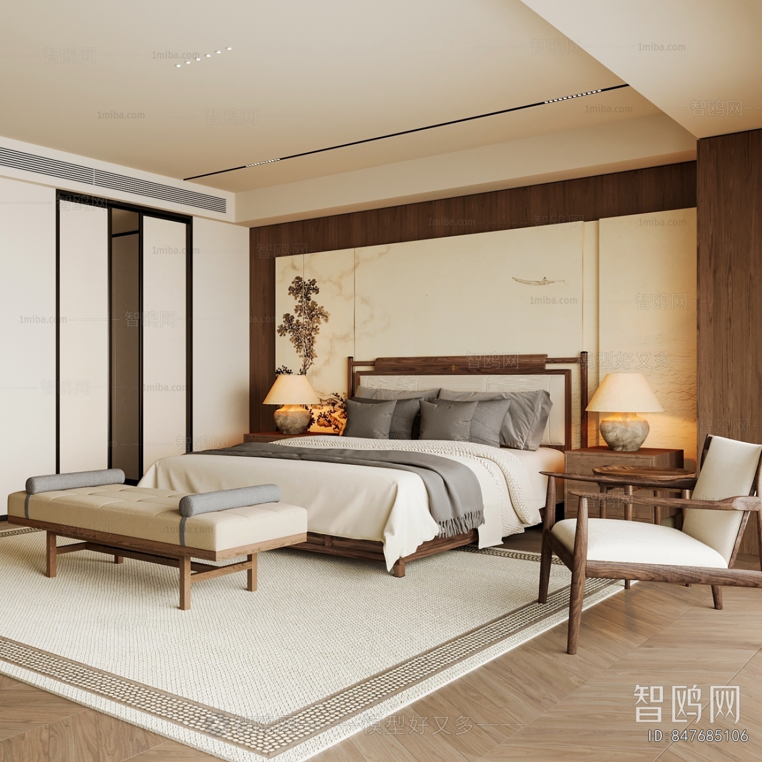 New Chinese Style Bedroom