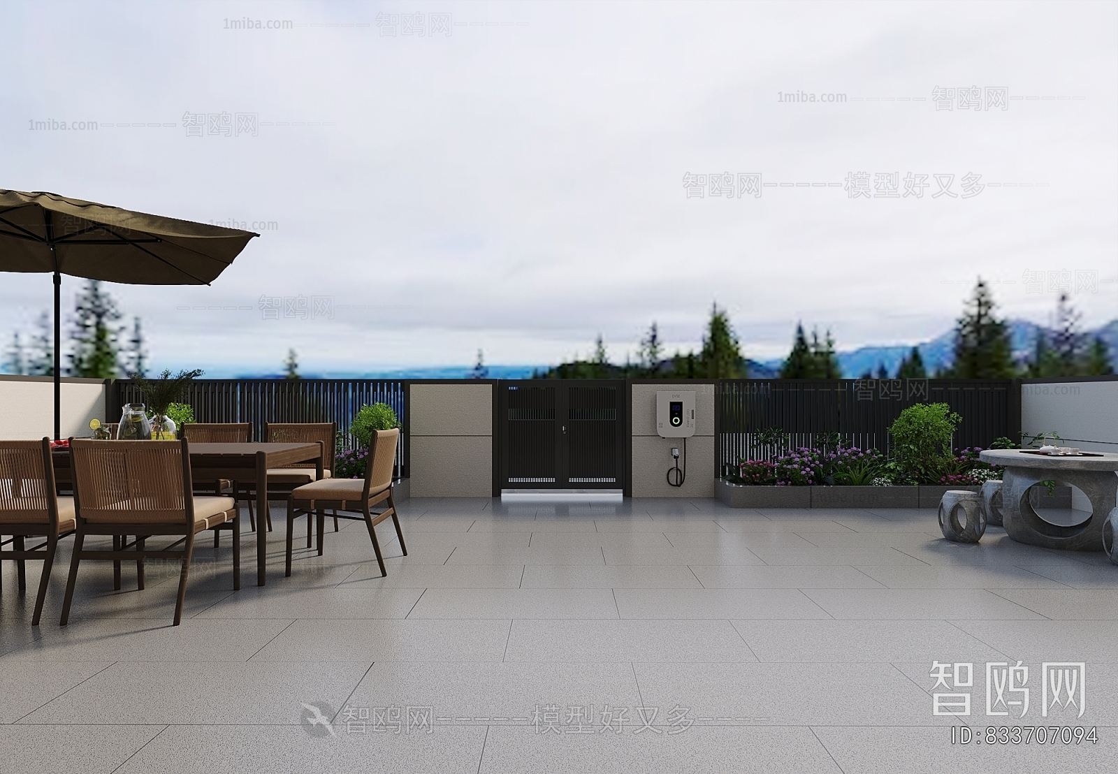 Modern Courtyard/landscape