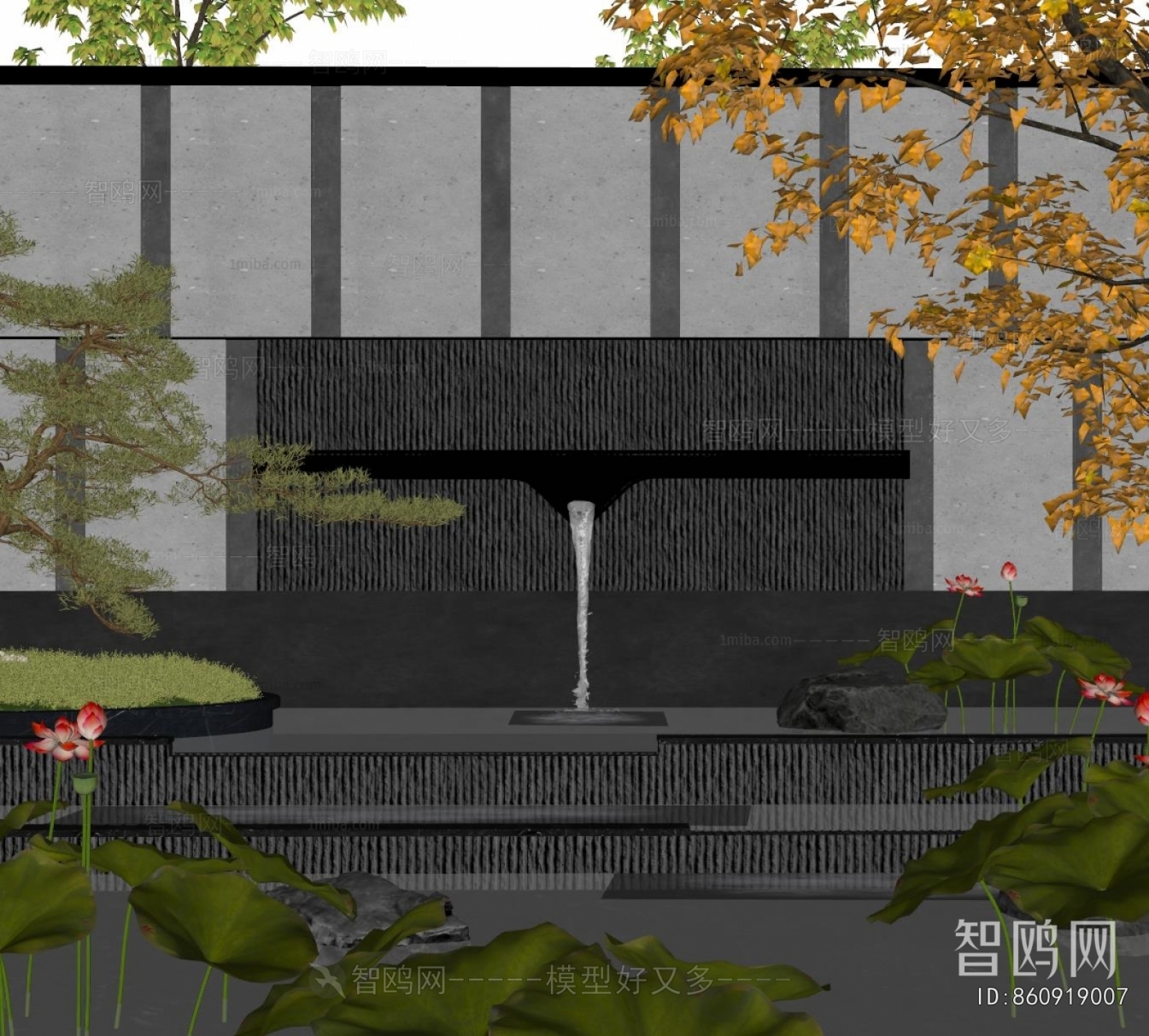 Modern Rockery Waterscape