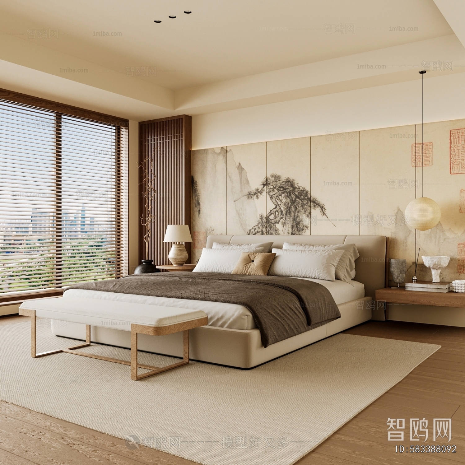 New Chinese Style Bedroom