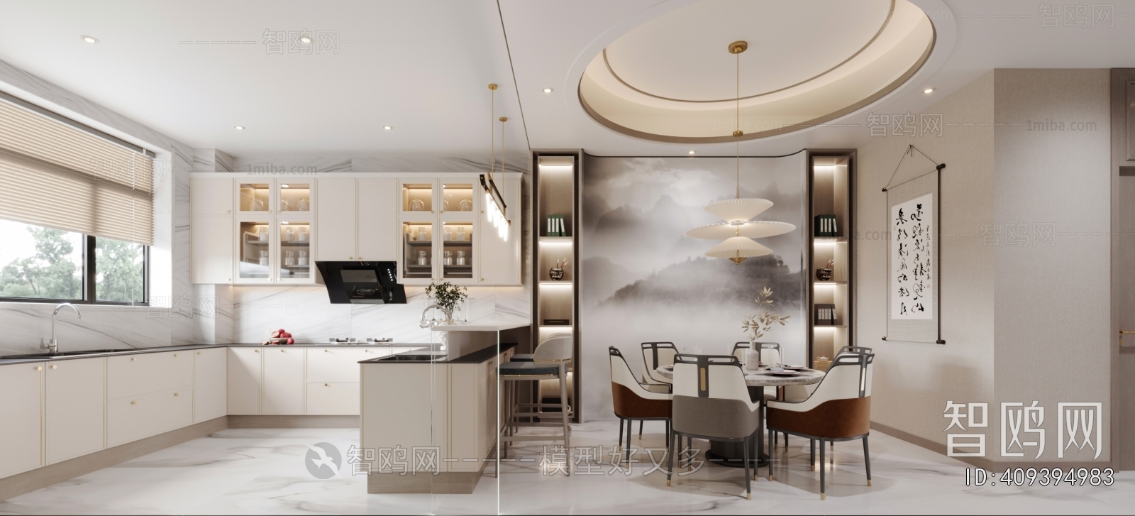 New Chinese Style A Living Room