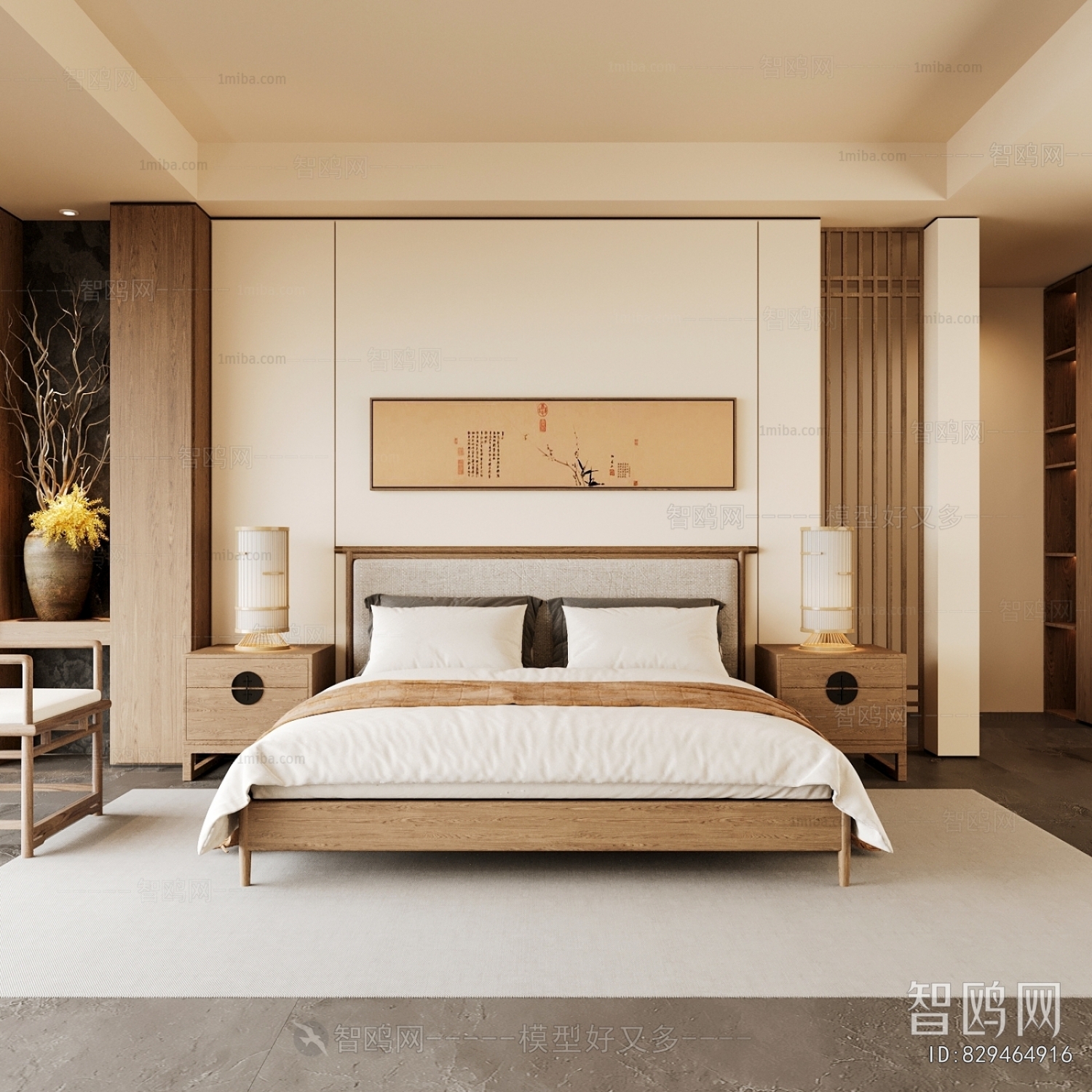 New Chinese Style Bedroom