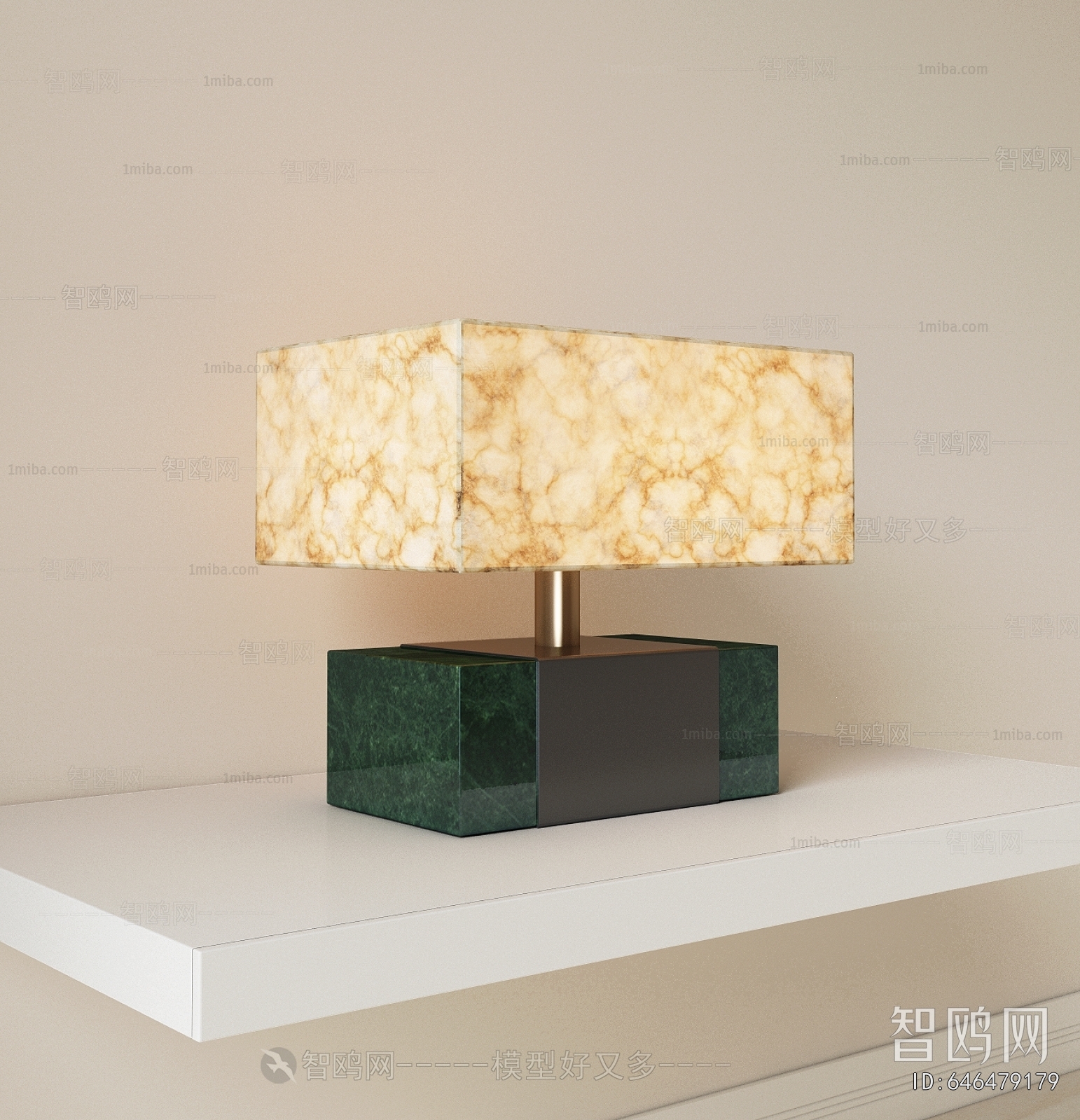 现代轻奢透光石台灯