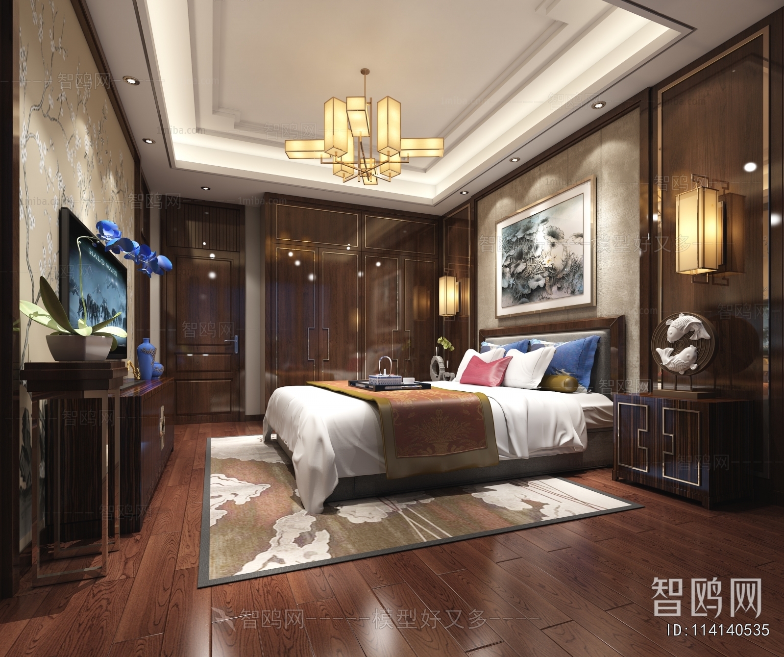 New Chinese Style Bedroom