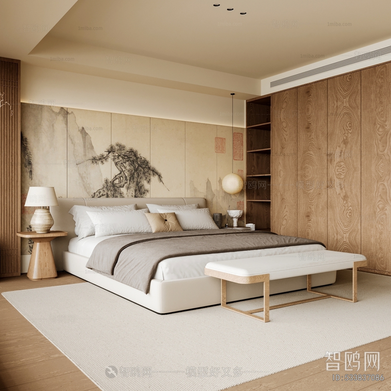 New Chinese Style Bedroom