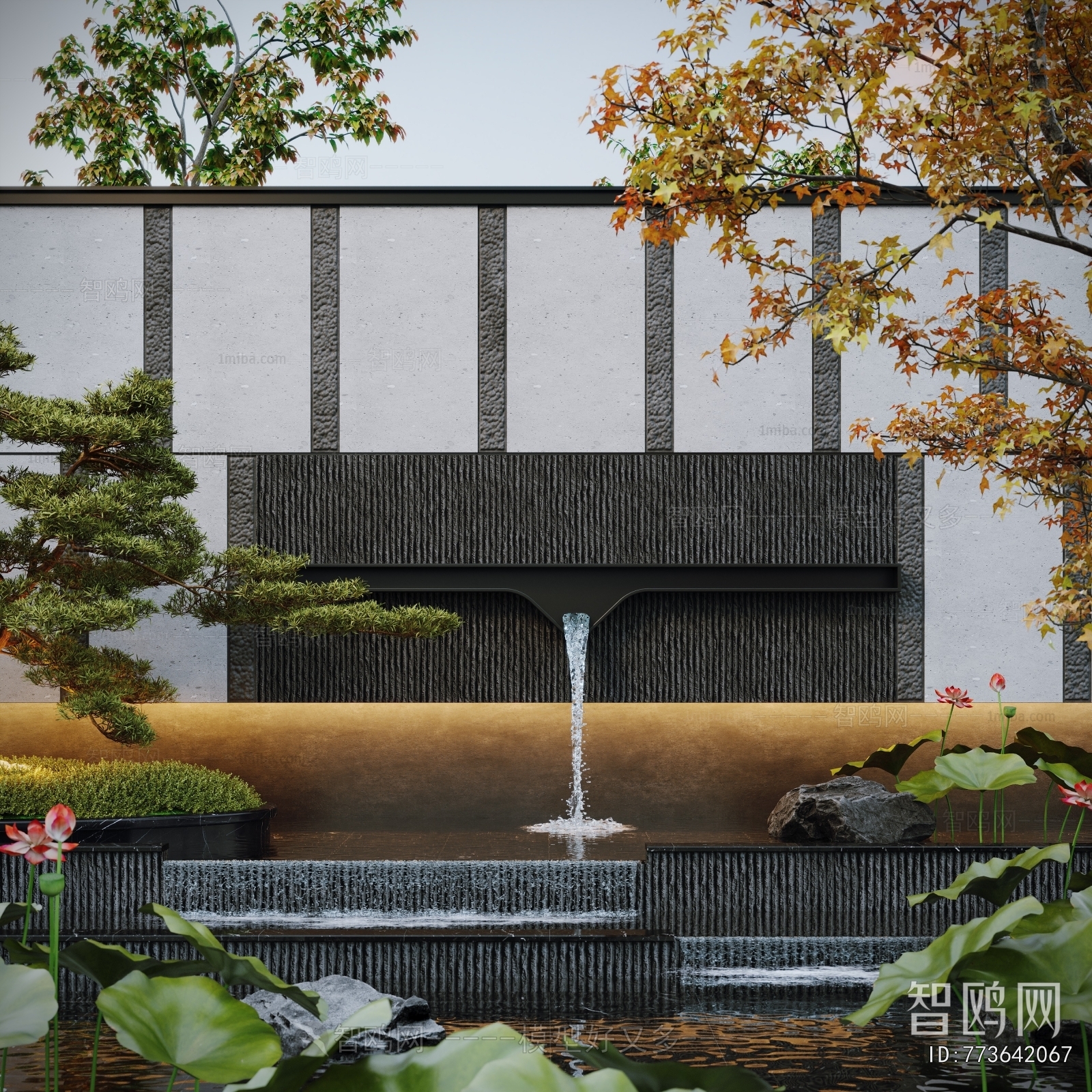 Modern Rockery Waterscape