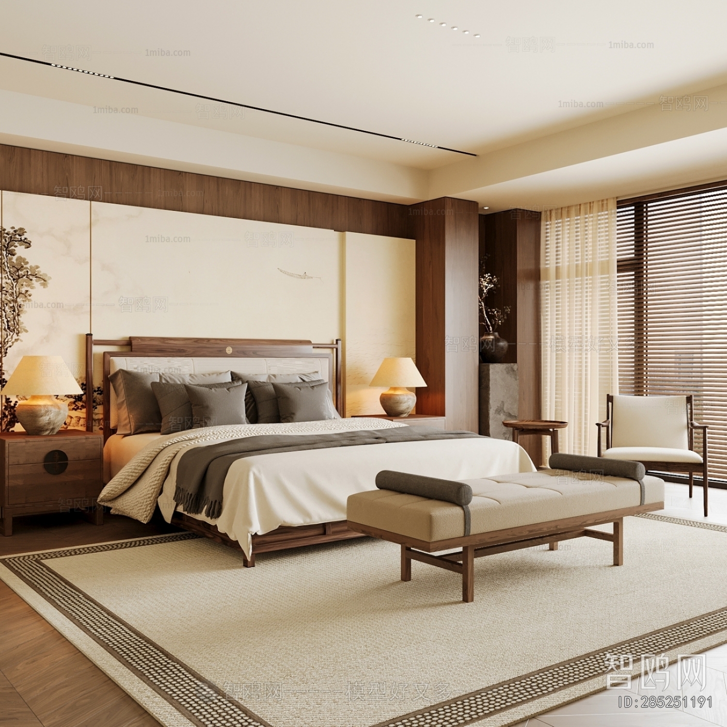 New Chinese Style Bedroom