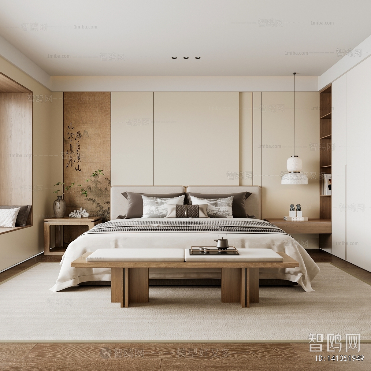 New Chinese Style Bedroom