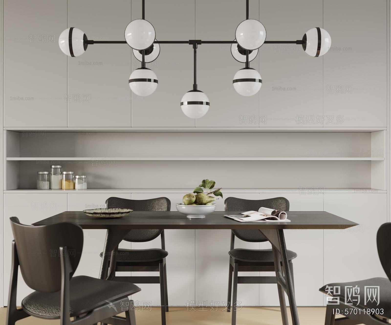 Modern Long Chandelier