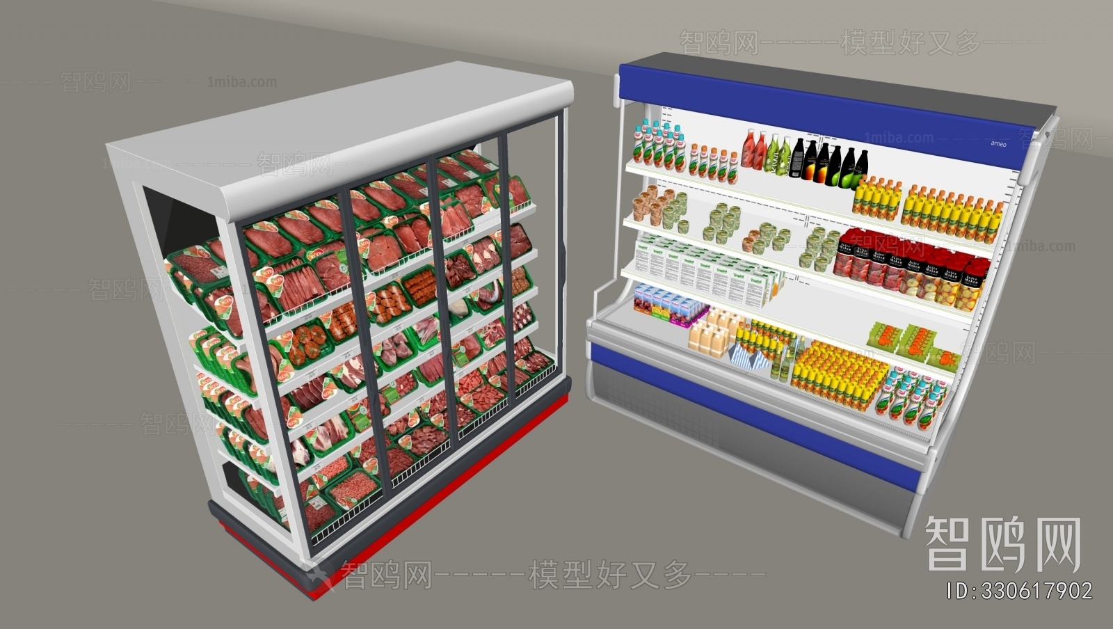 Modern Supermarket Shelf