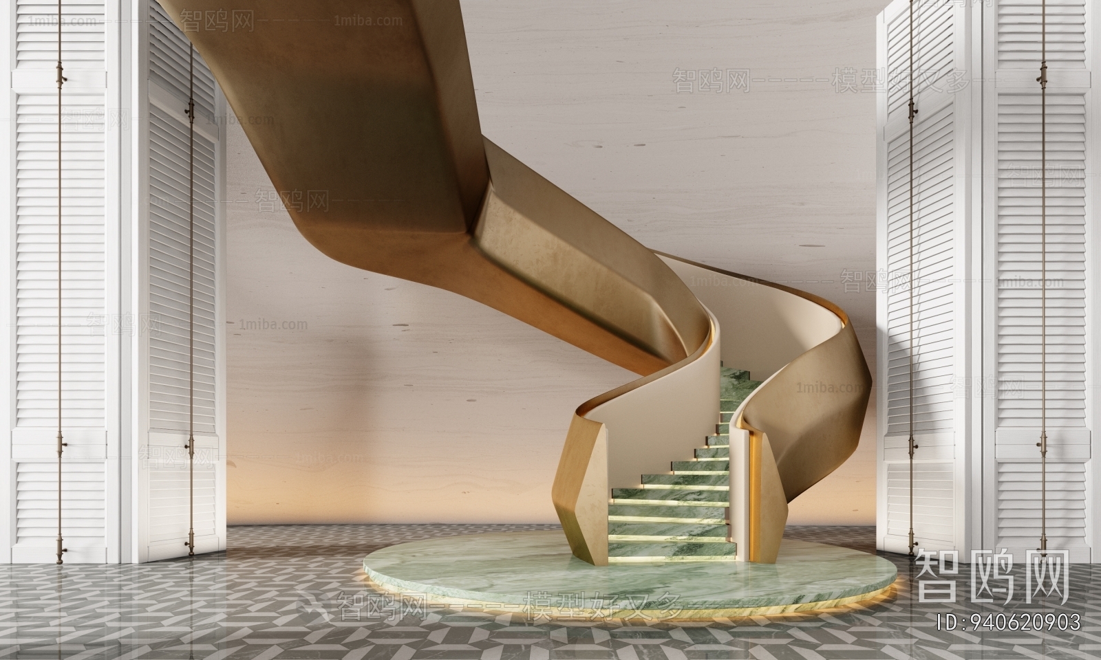 Modern Rotating Staircase