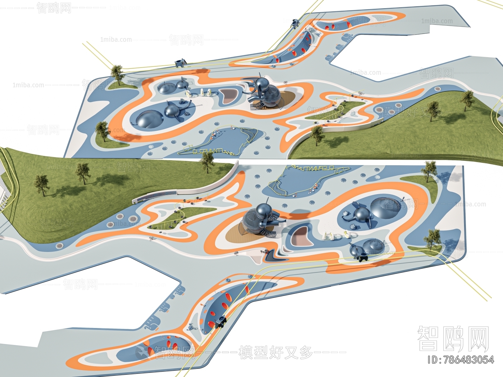 Modern Park Landscape