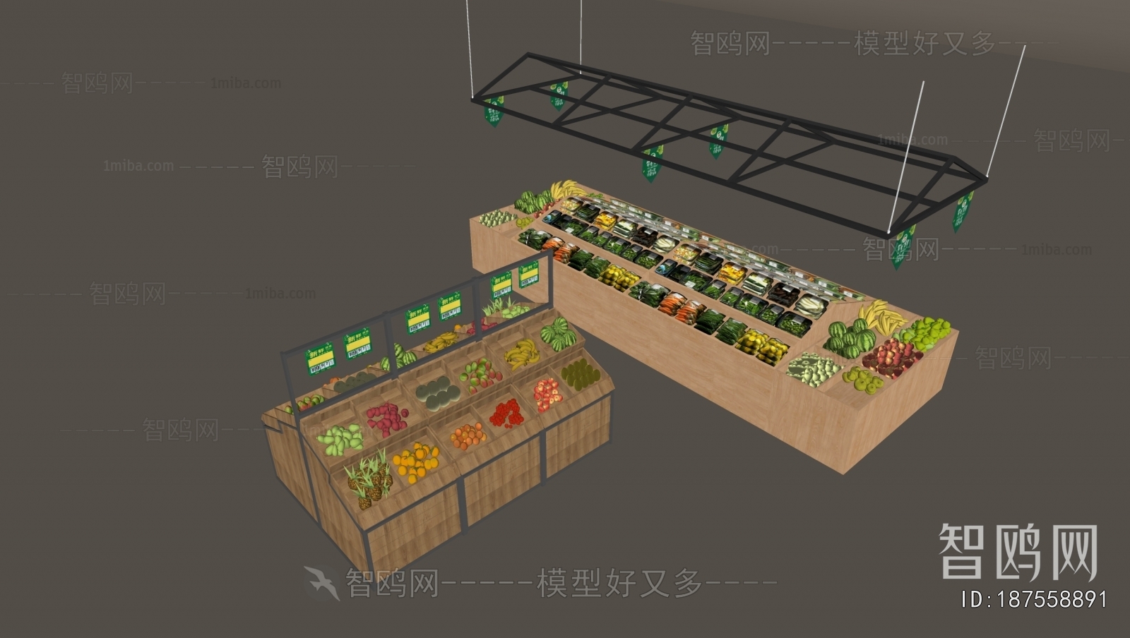 Modern Supermarket Shelf