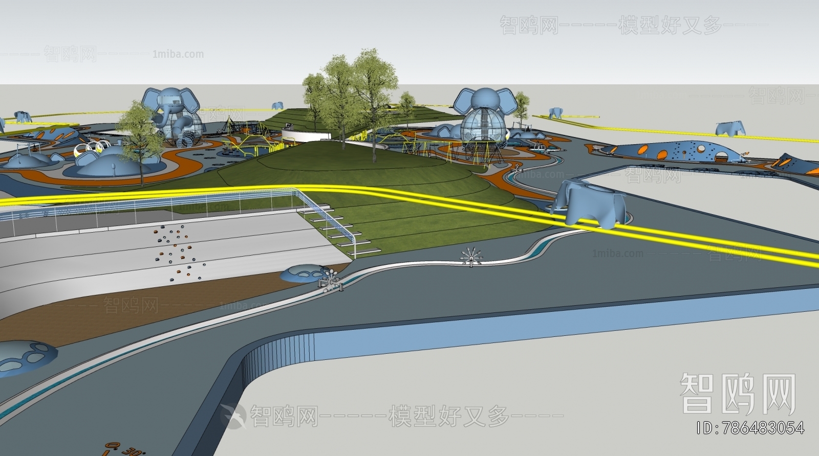 Modern Park Landscape