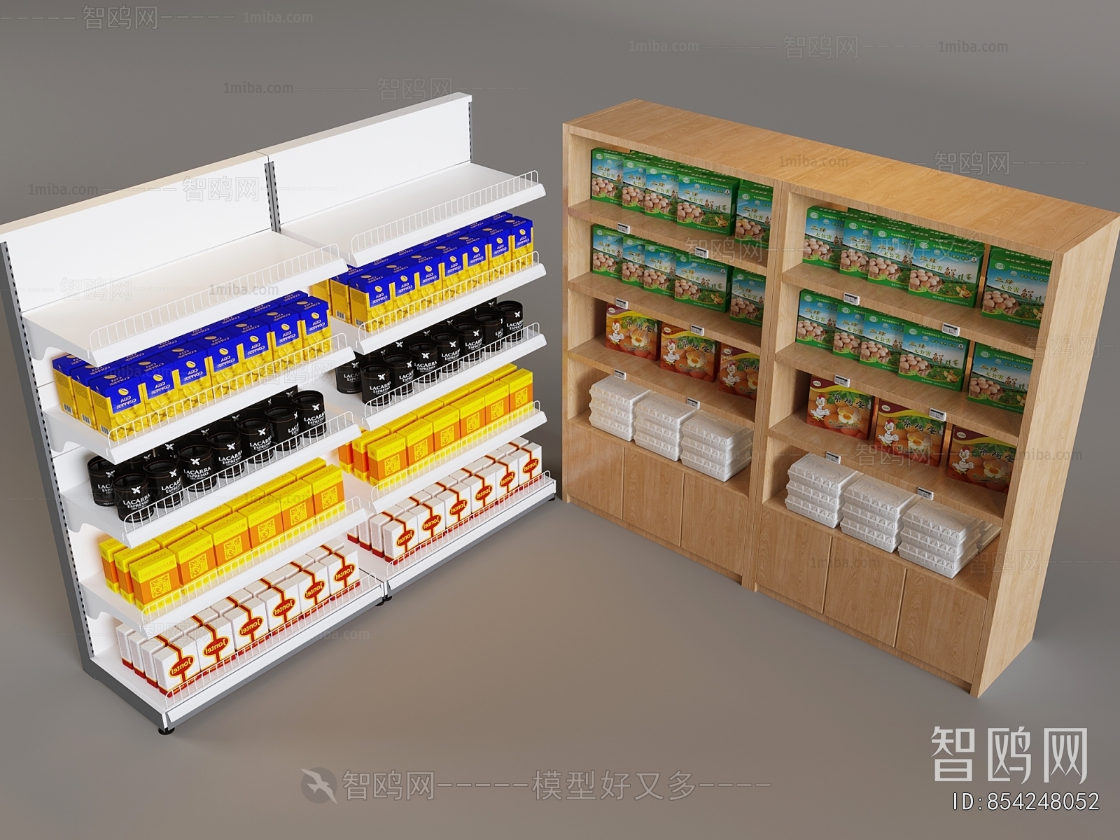 Modern Supermarket Shelf