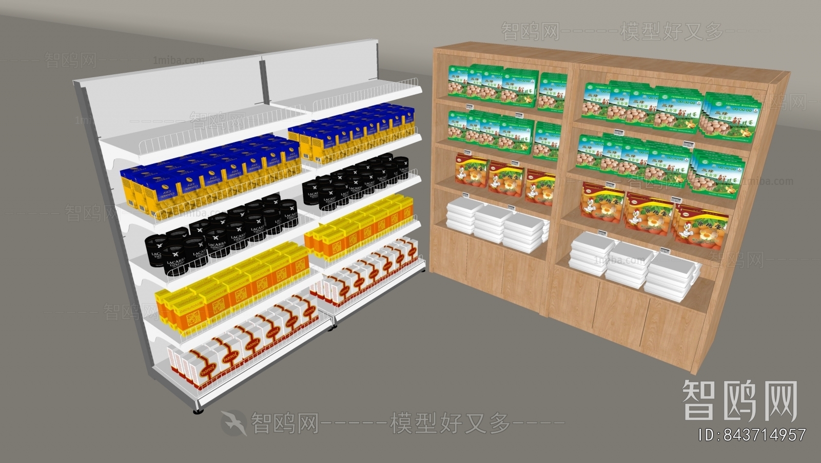 Modern Supermarket Shelf