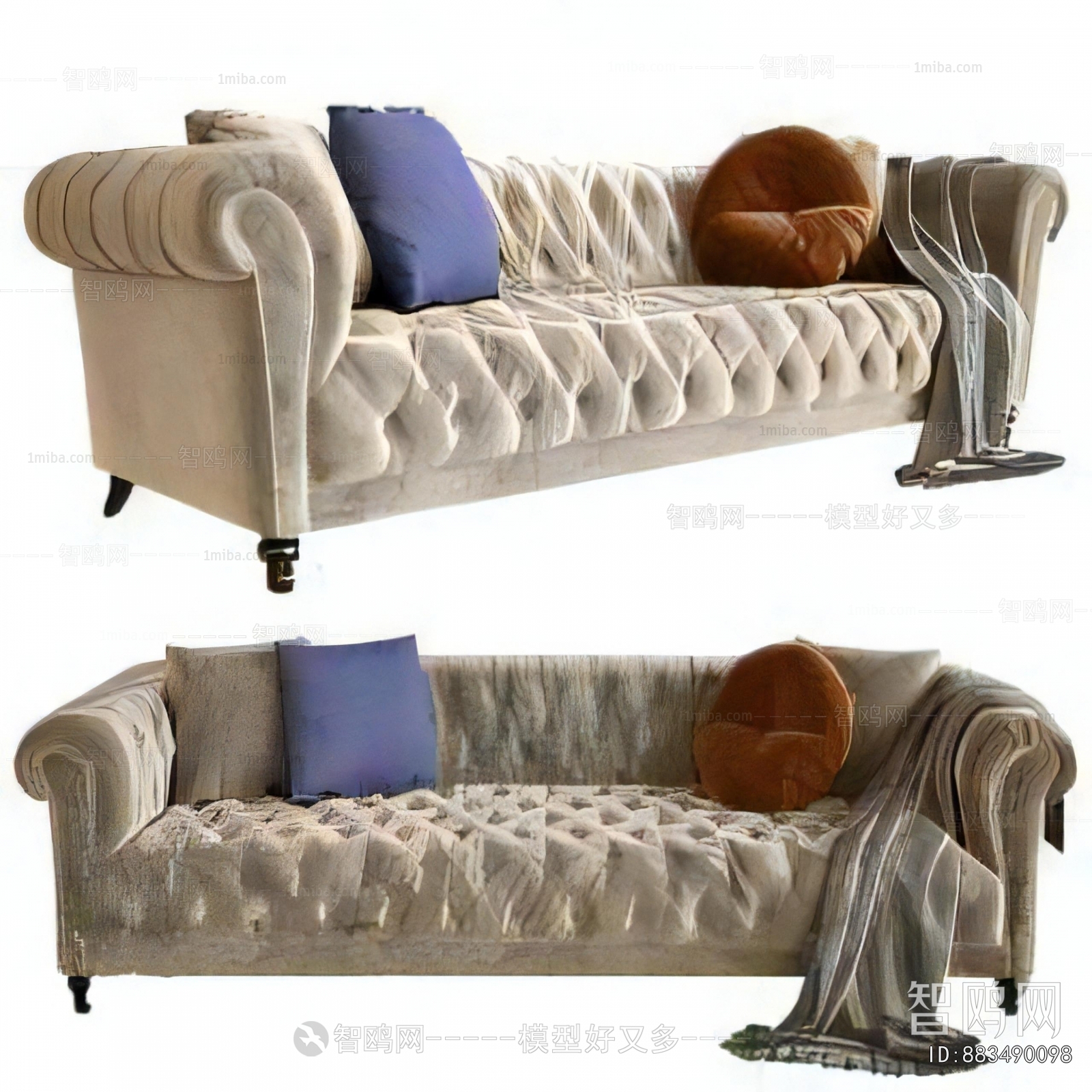 Simple European Style Multi Person Sofa