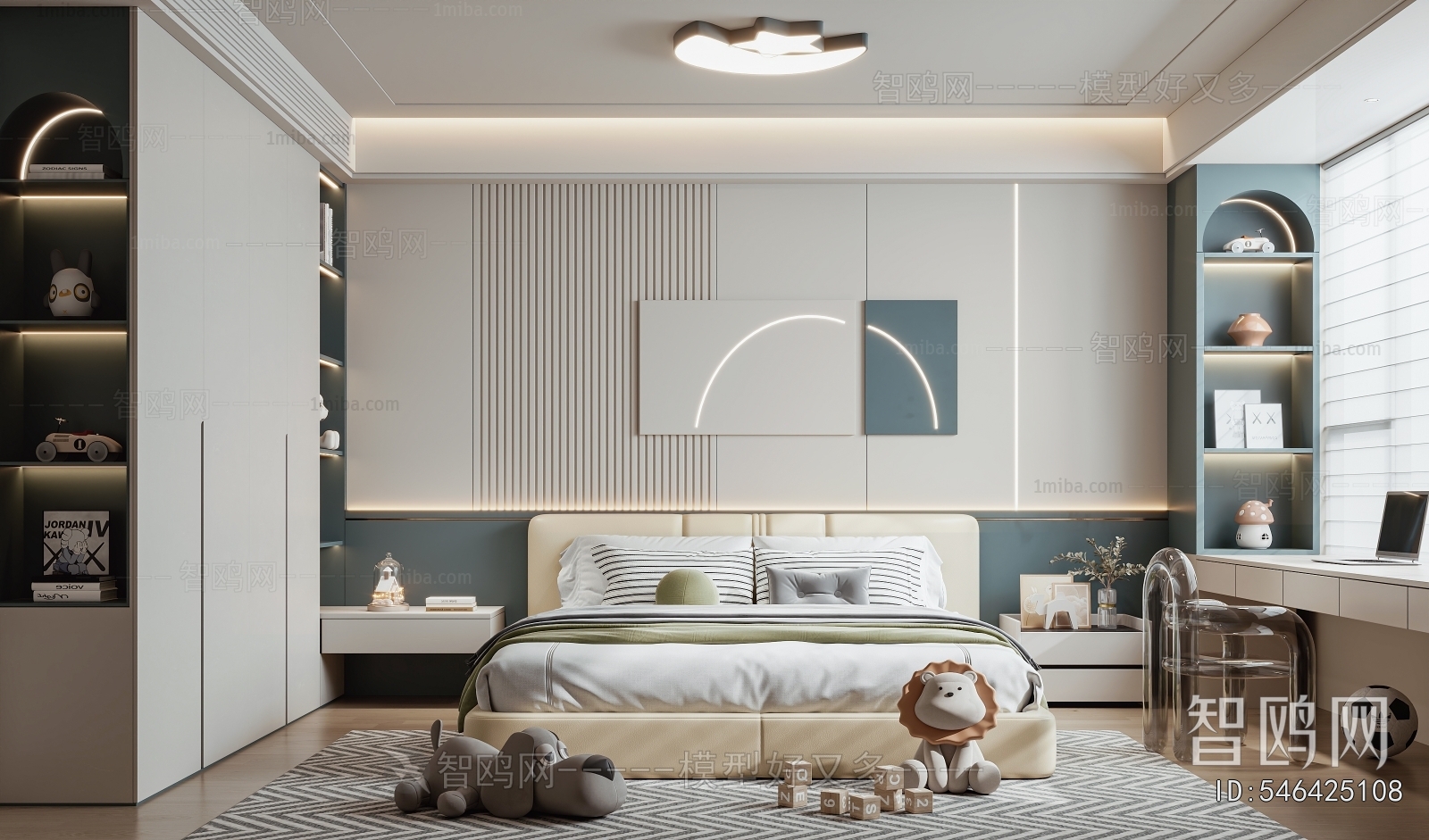 Modern Boy's Room And Son's Room