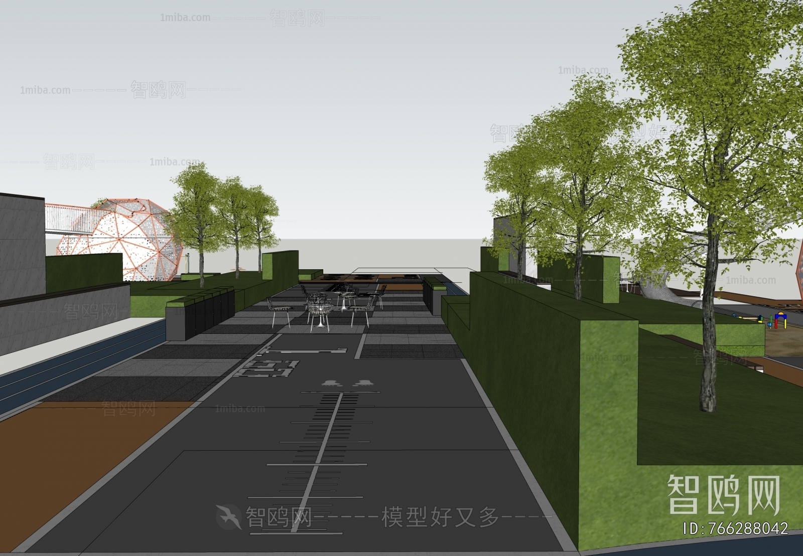 Modern Park Landscape