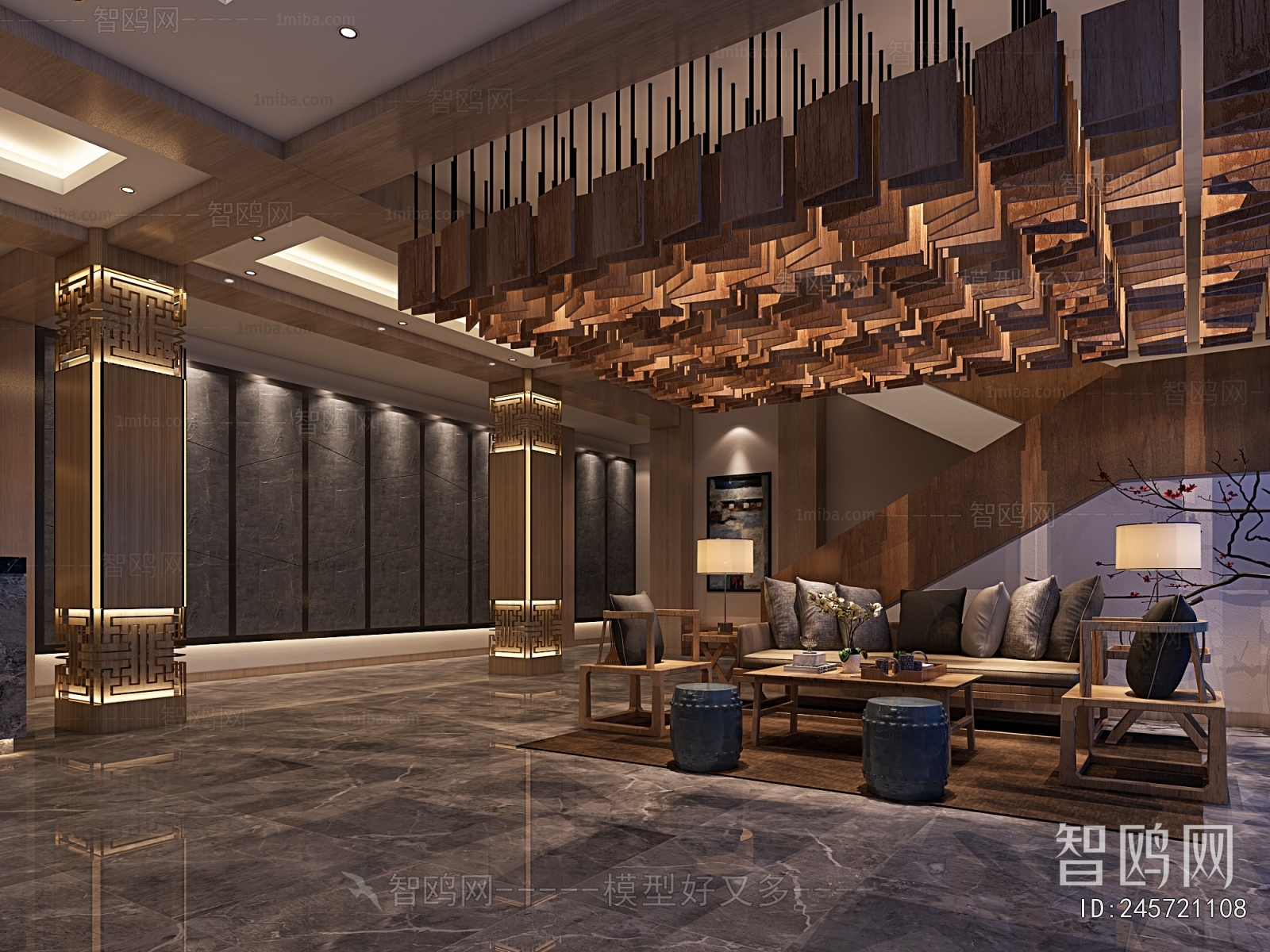 New Chinese Style Lobby Hall